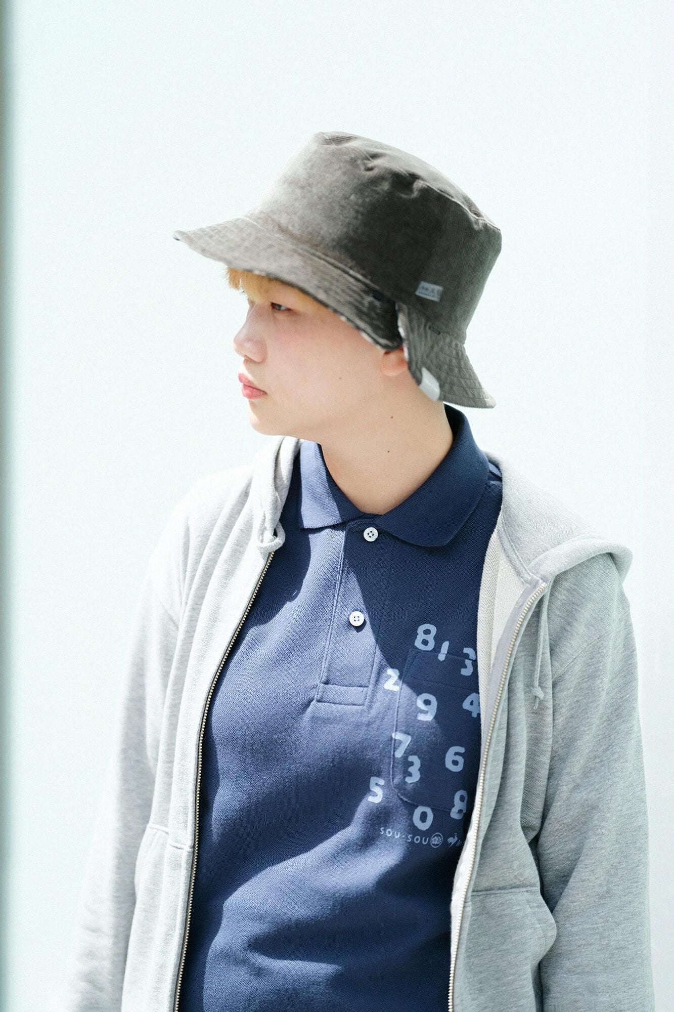 SO-SU-U十數deportare ZIP UP運動帽T [9.7]／混灰色