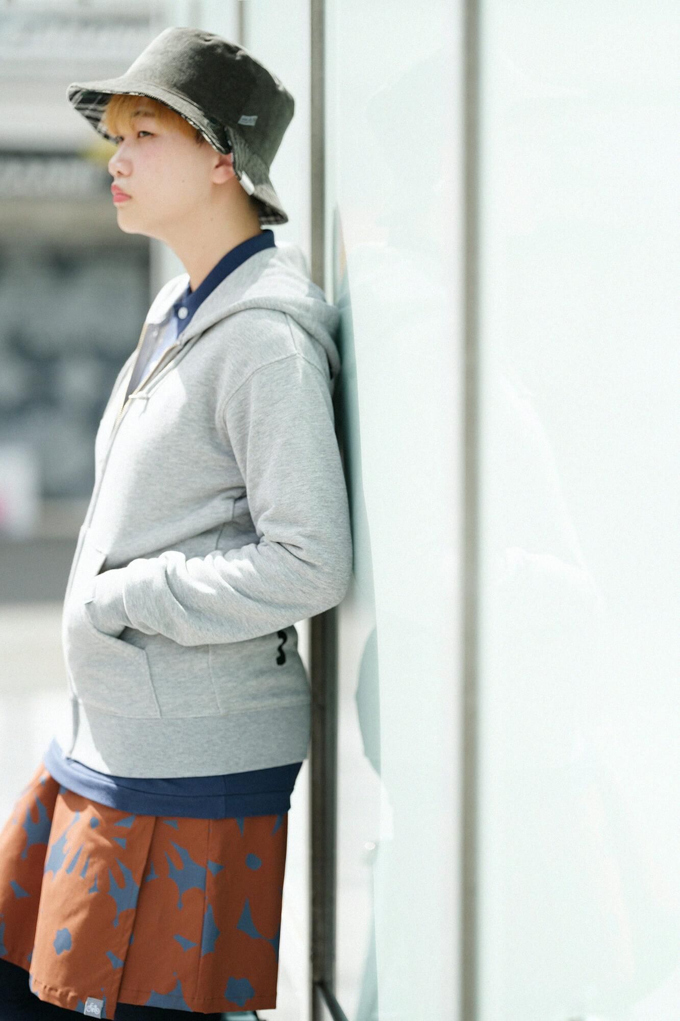 SO-SU-U十數deportare ZIP UP運動帽T [9.7]／混灰色