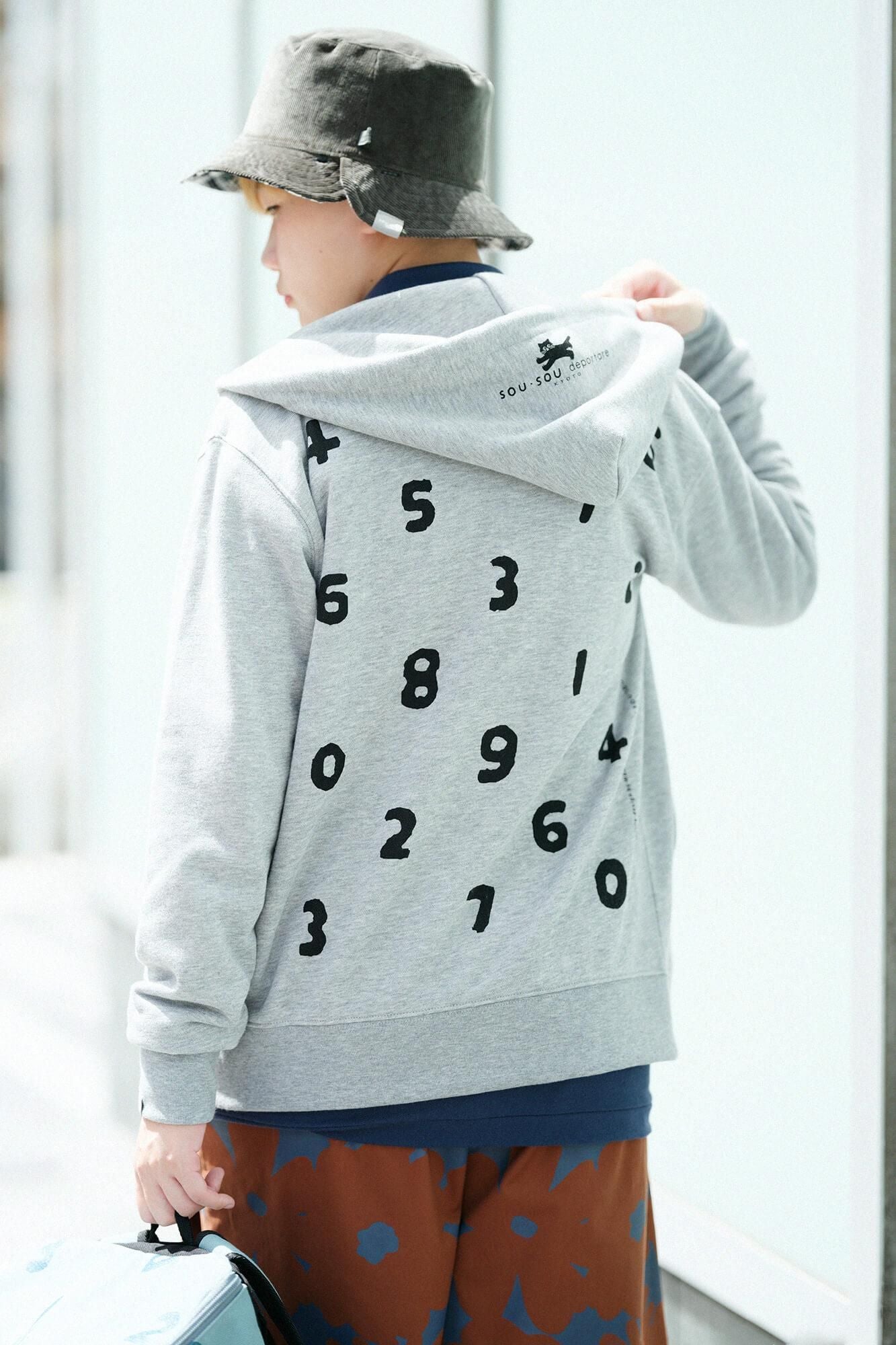 SO-SU-U十數deportare ZIP UP運動帽T [9.7]／混灰色