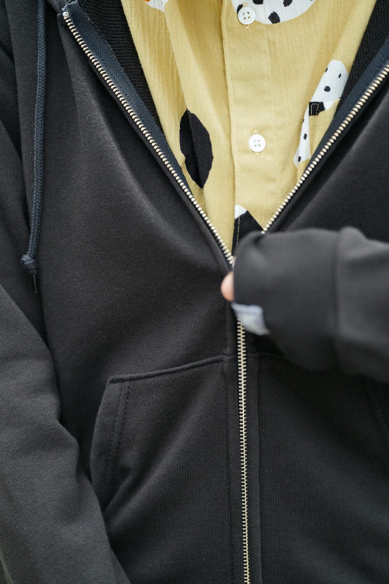 SO-SU-U デポルターレ ZIP UP スウェットパーカー[9.7]／ブラック