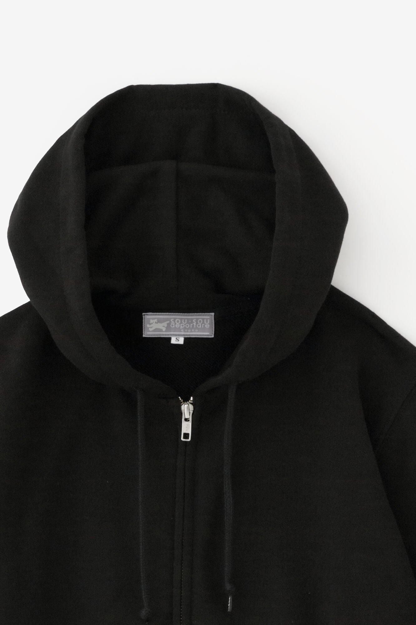 SO-SU-U デポルターレ ZIP UP スウェットパーカー[9.7]／ブラック