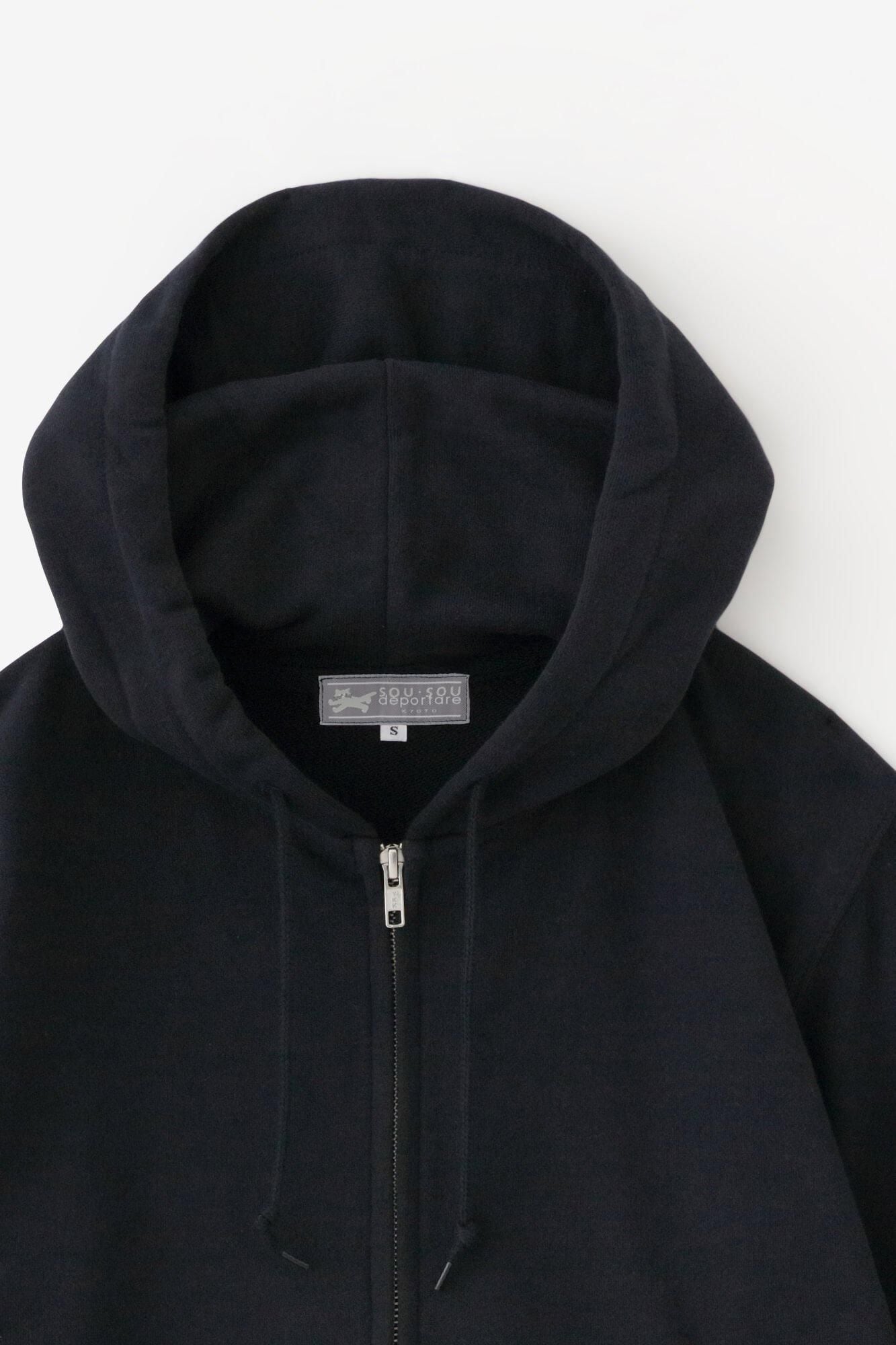 新品  SOU・SOU 裏毛 パーカー コラボ SO‐SU‐U 裏起毛フリース ZIP UPパーカー／SO-SU-U 灰白色（かいはくしょく）