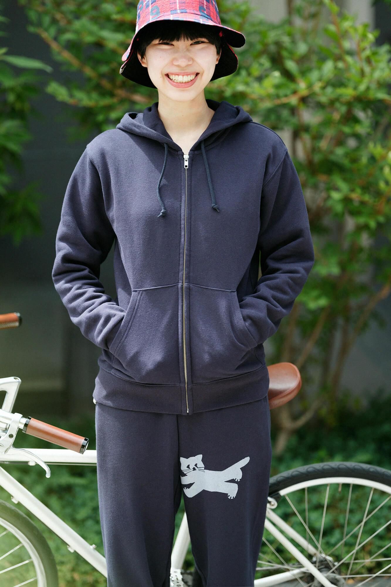 SO-SU-U驱逐拉链运动衫连帽衫[9.7]/Dark Navy