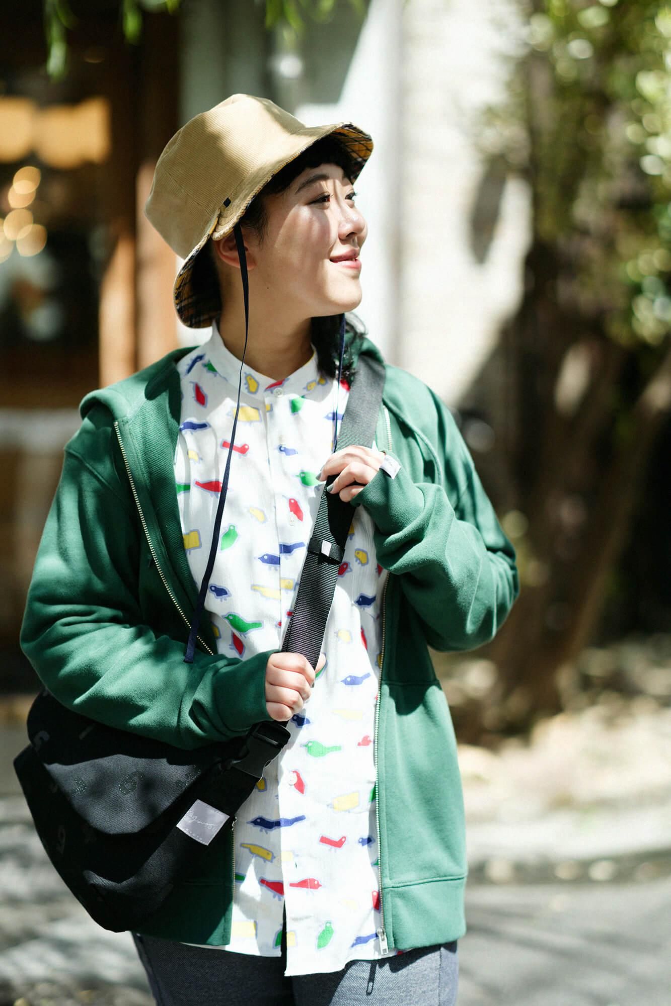 SO-SU-U十數deportare ZIP UP運動帽T [9.7]／常春藤綠