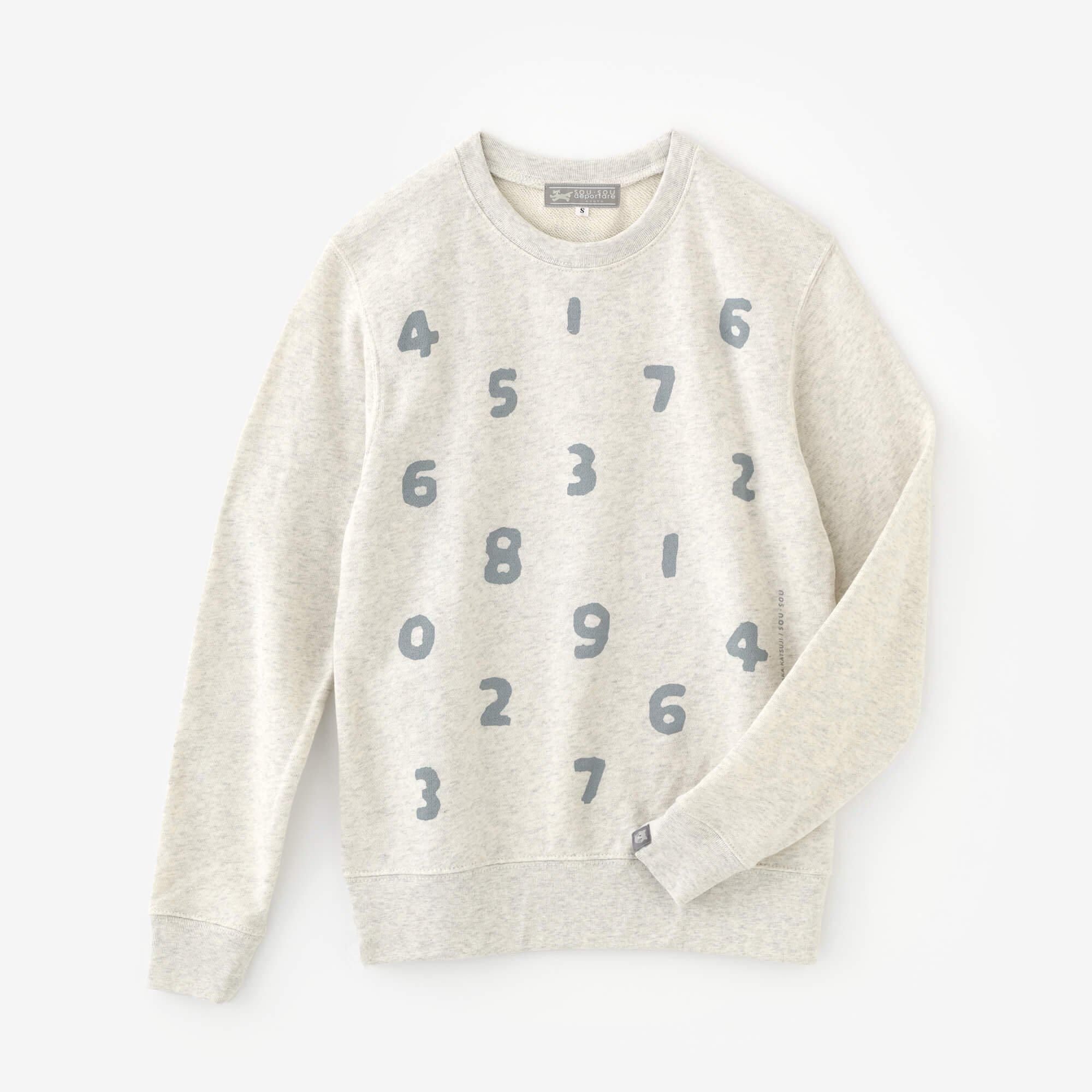 SO-SU-U 데포르타레 스웨트 셔츠 [8.4]/헤더 아이보리