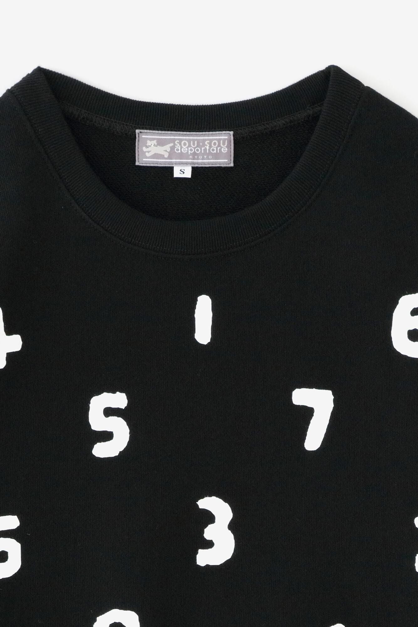SO-SU-U 데포르타레 스웨트 셔츠 [8.4]/Black X White