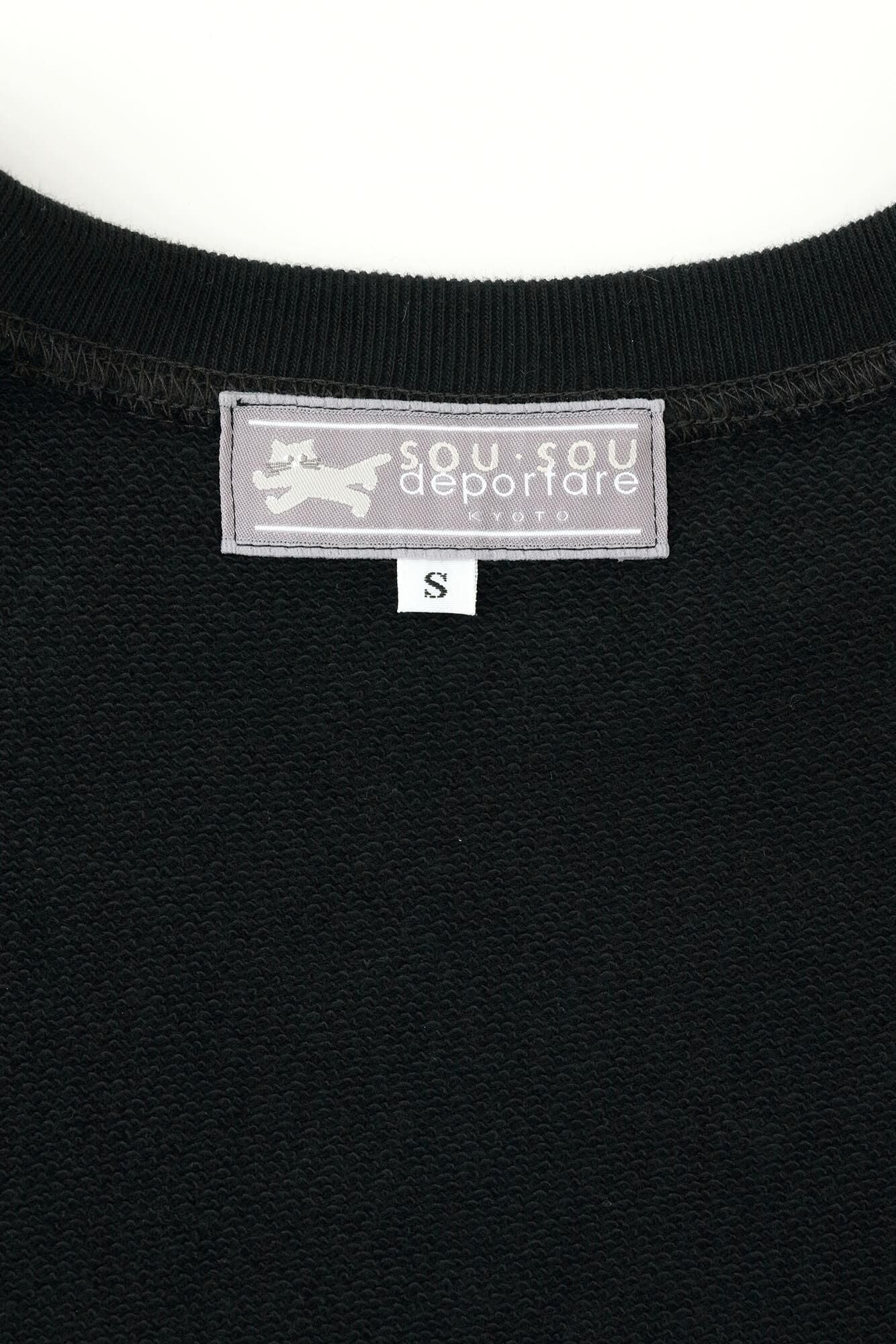 SO-SU-U 데포르타레 스웨트 셔츠 [8.4]/Black X White