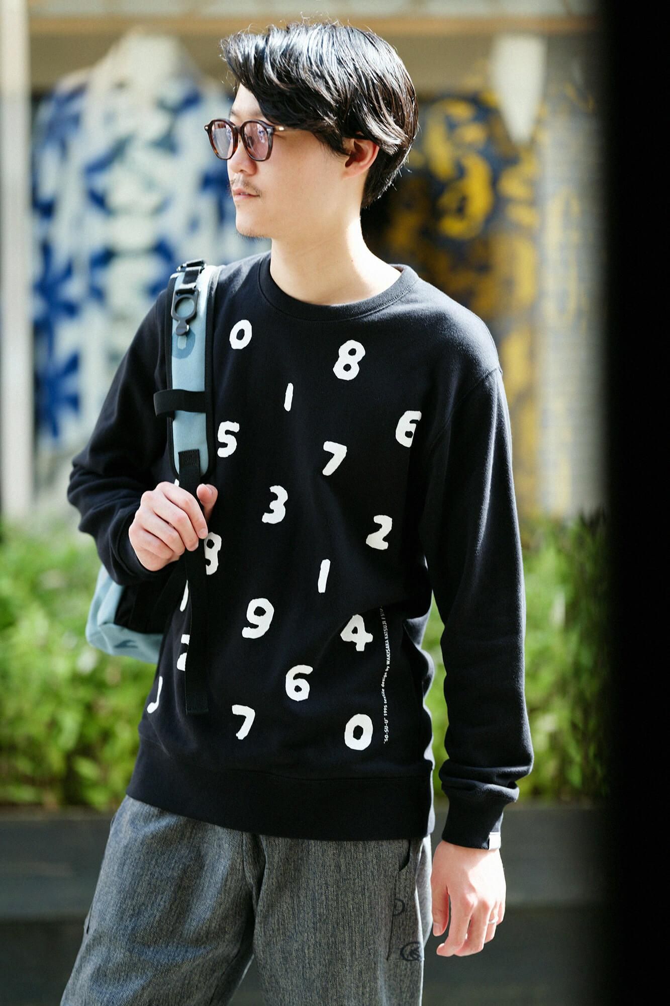 SO-SU-U 데포르타레 스웨트 셔츠 [8.4]/Black X White