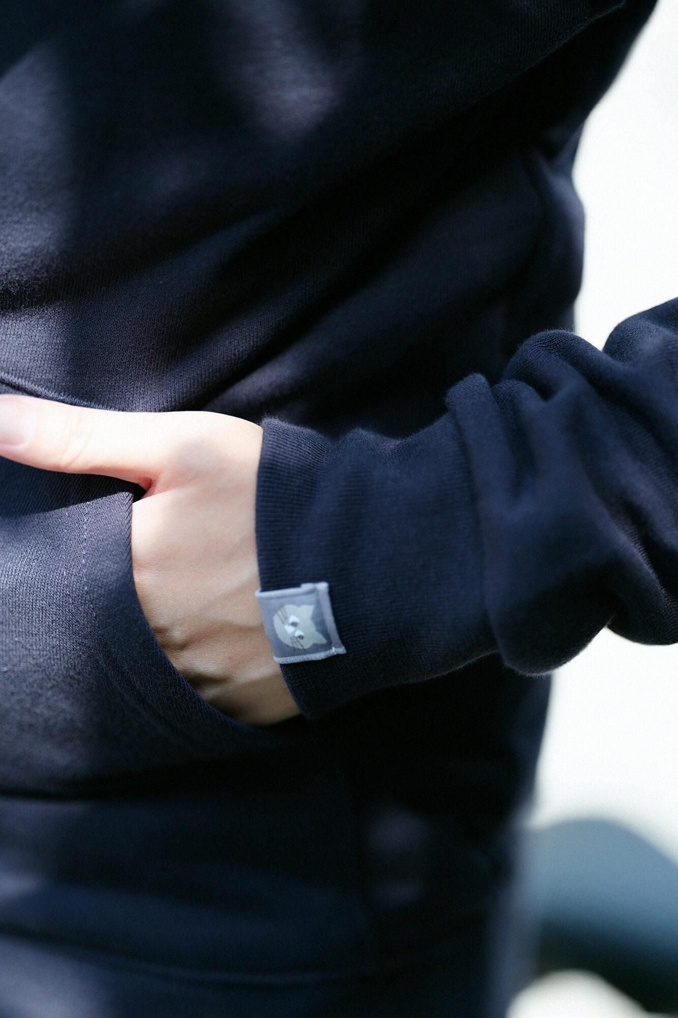 So-Su-U Deportale运动衫连帽衫[9.7]/黑海军