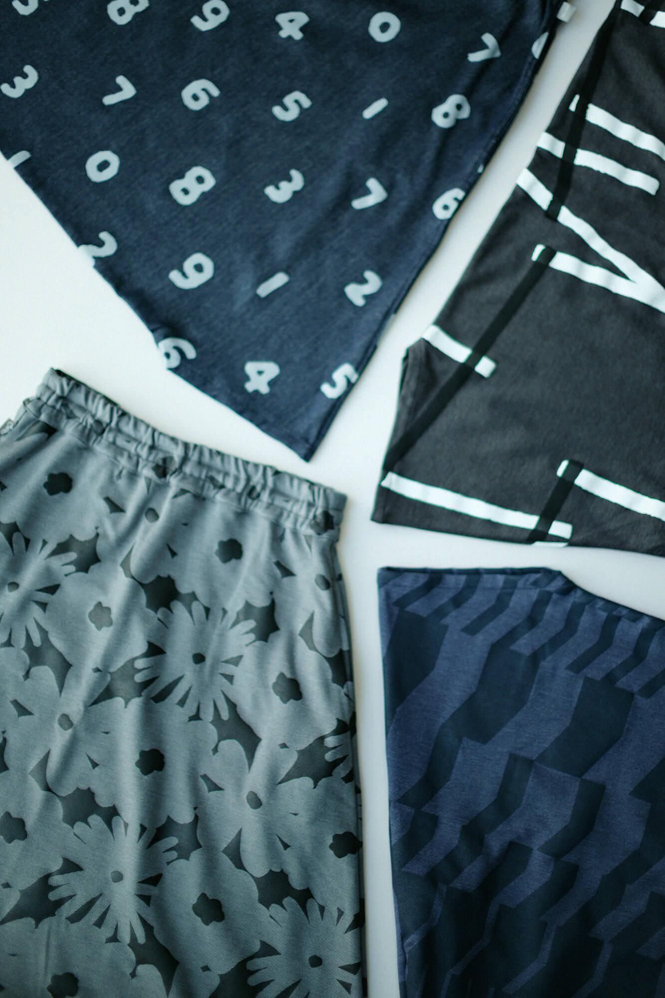 Soft Thermo(R)斜紋針織大文字山 飛鼠褲／漸段 灰藍色