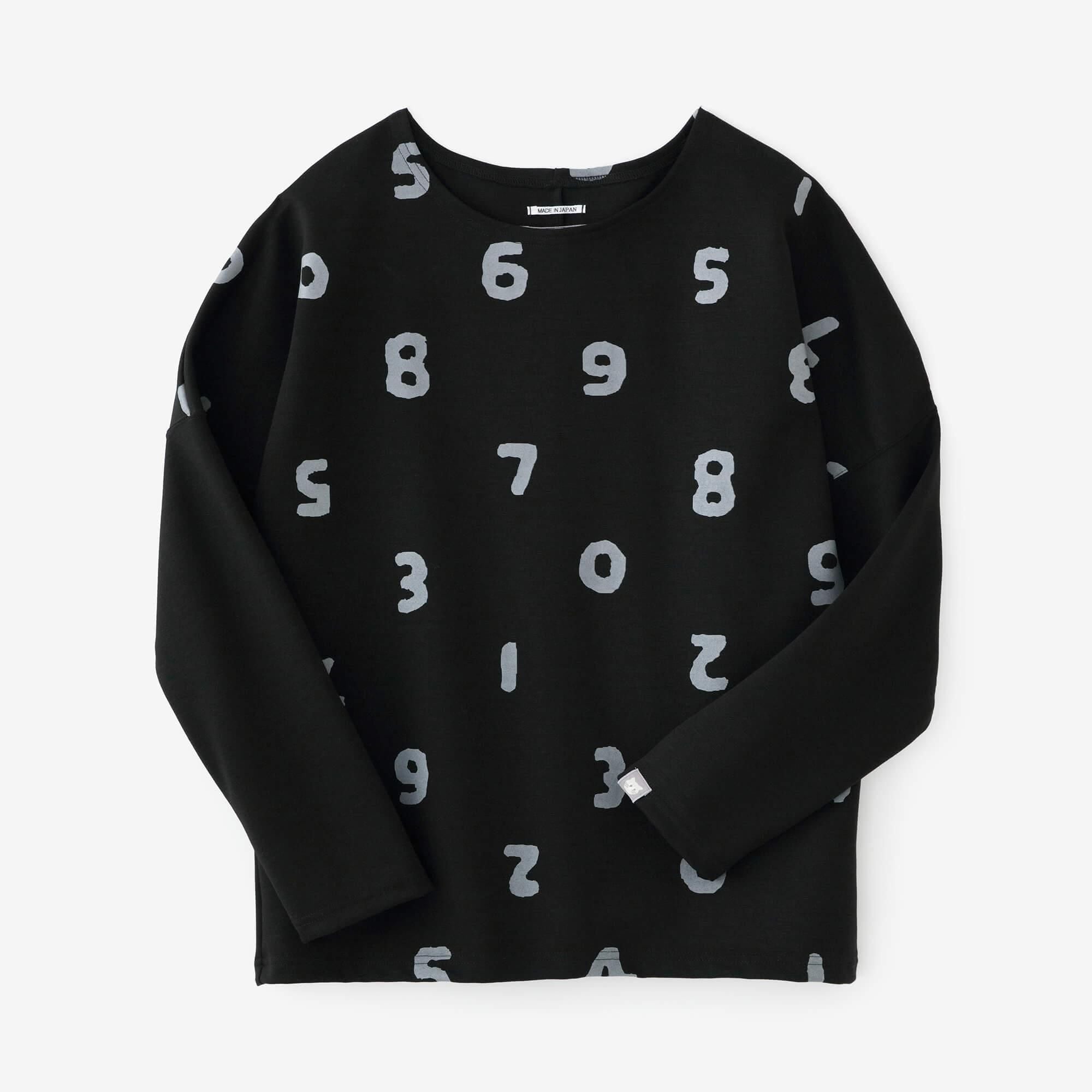 【net限定】ダンボールニット 型ぬき長袖Tシャツ／SO-SU-U上下（しょうか） 濡羽色（ぬればいろ）