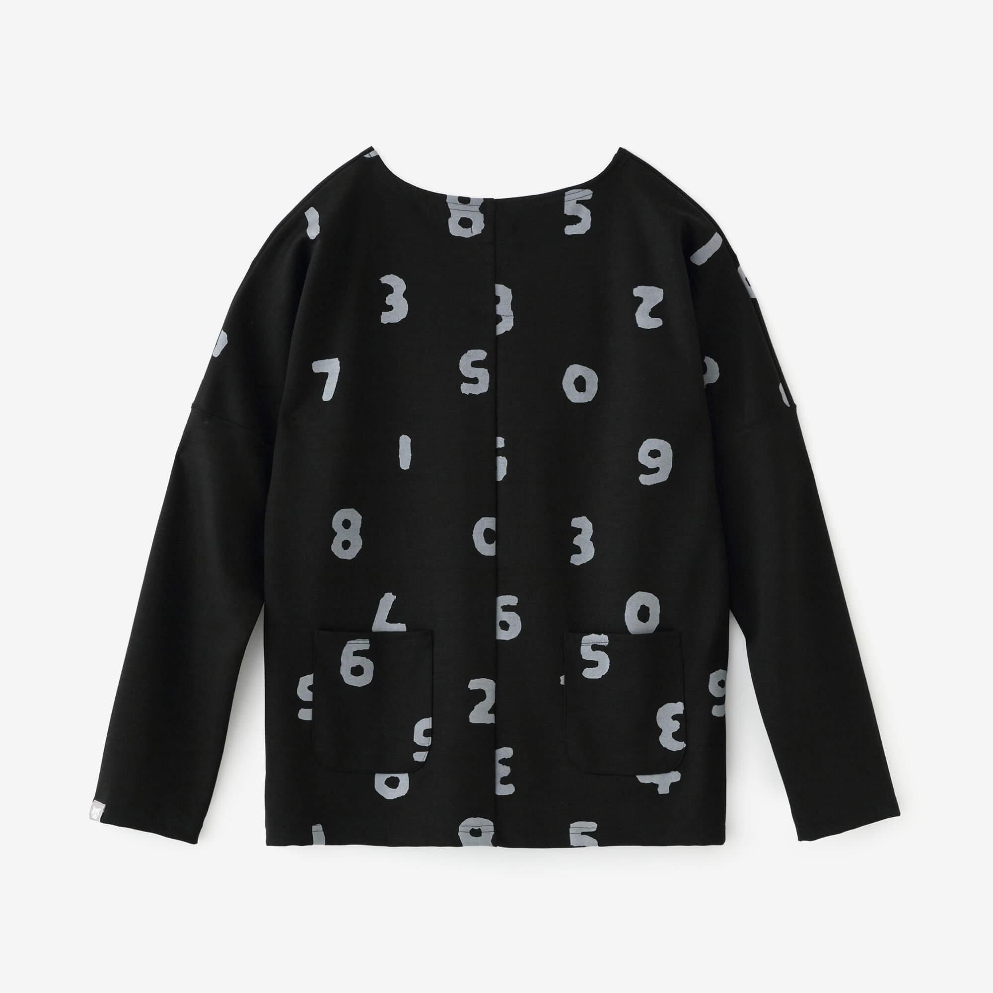 【net限定】ダンボールニット 型ぬき長袖Tシャツ／SO-SU-U上下（しょうか） 濡羽色（ぬればいろ）