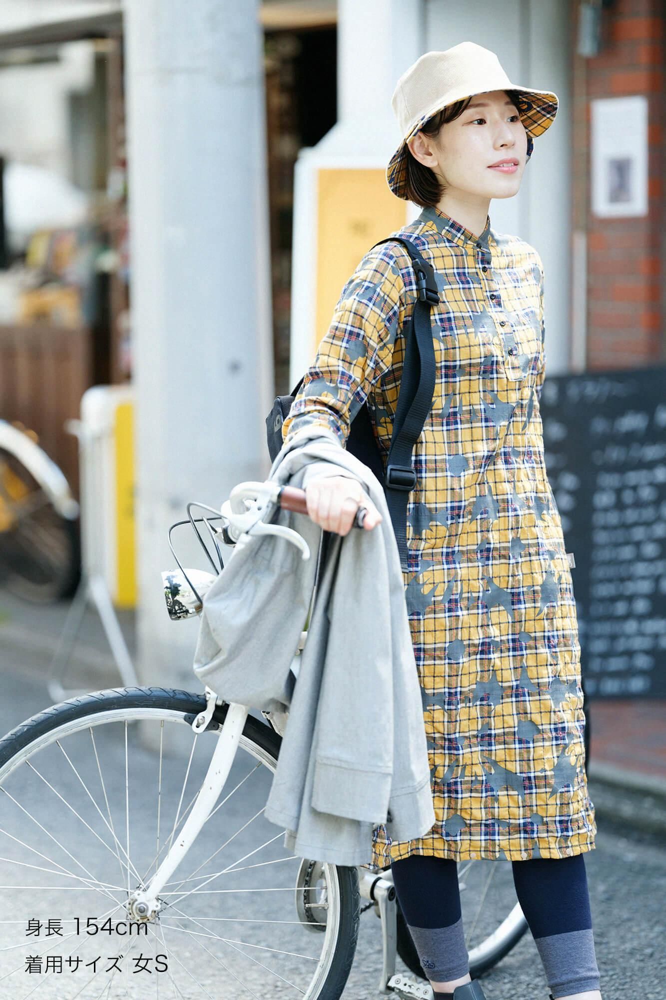 人字节检查H.N.骑自行车连衣裙/ohreka