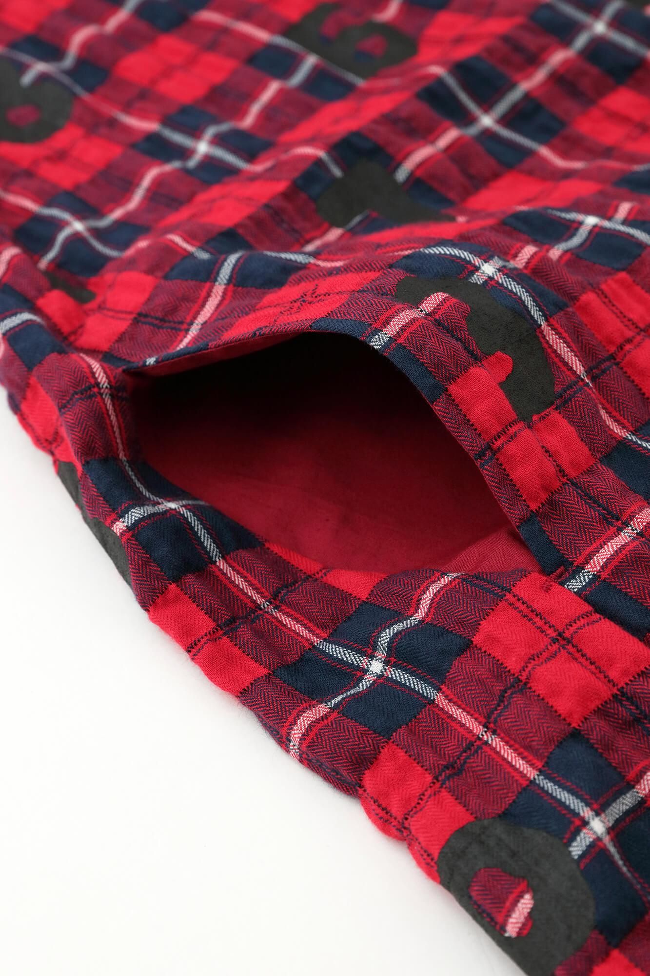 Herringbone Check H.N.BIKE One-piece Dress / SO-SU-U Scarlet