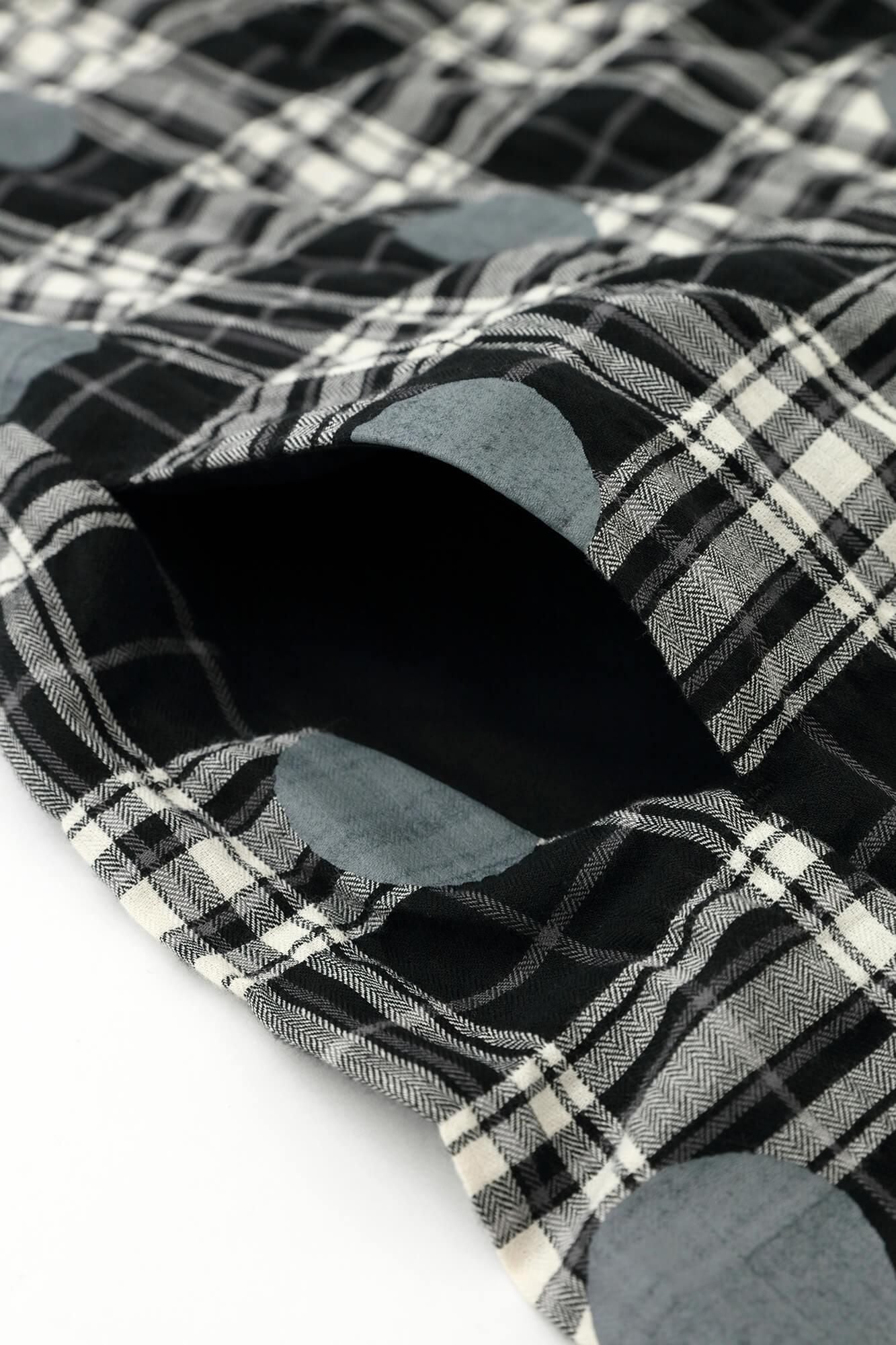 人字形織格紋H.N.BIKE連身裙／圓點 間疏