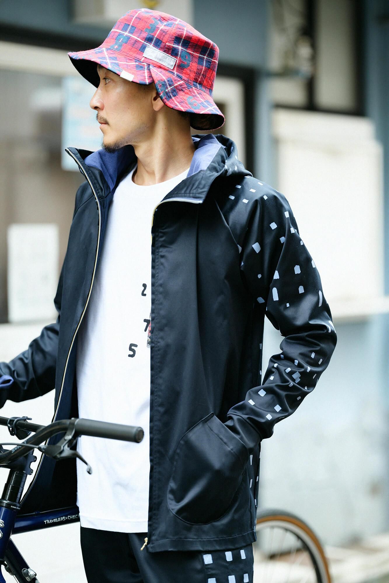 [net uniquement] CHAPEAU DE VÉLO réversible/Carreaux rouges x SO-SU-U