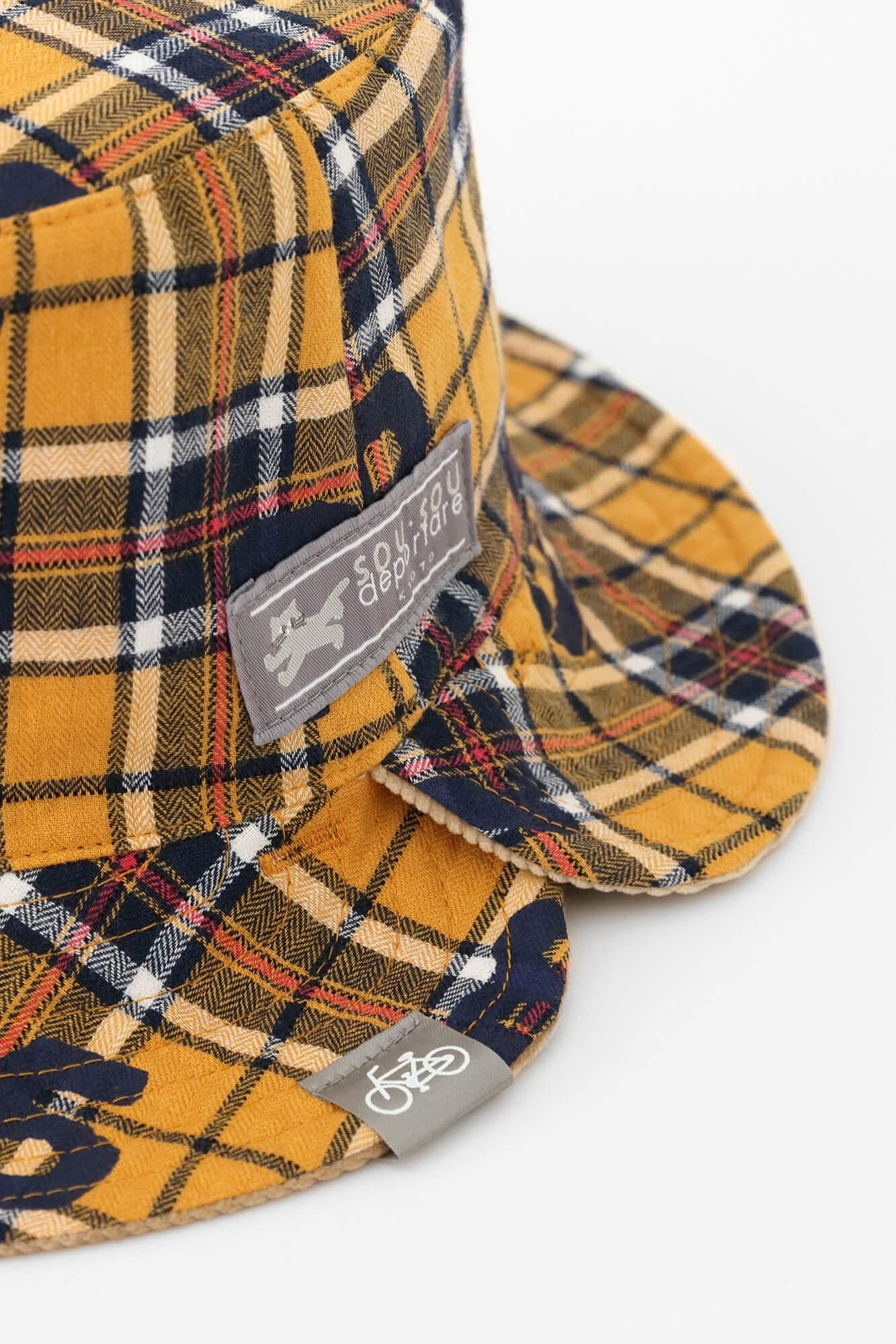 Chapeau de vélo réversible / chèque jaune x so-su-u