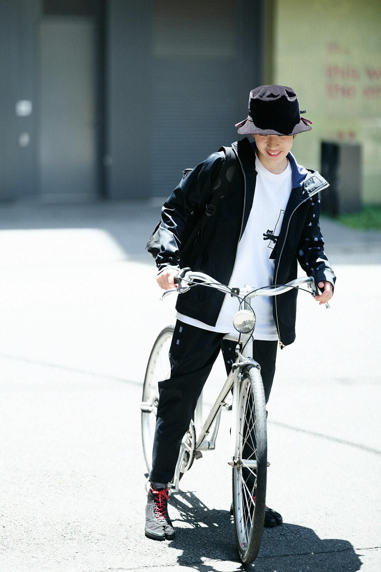 長袖 escape ポケットTシャツ[5.6]／ホワイト