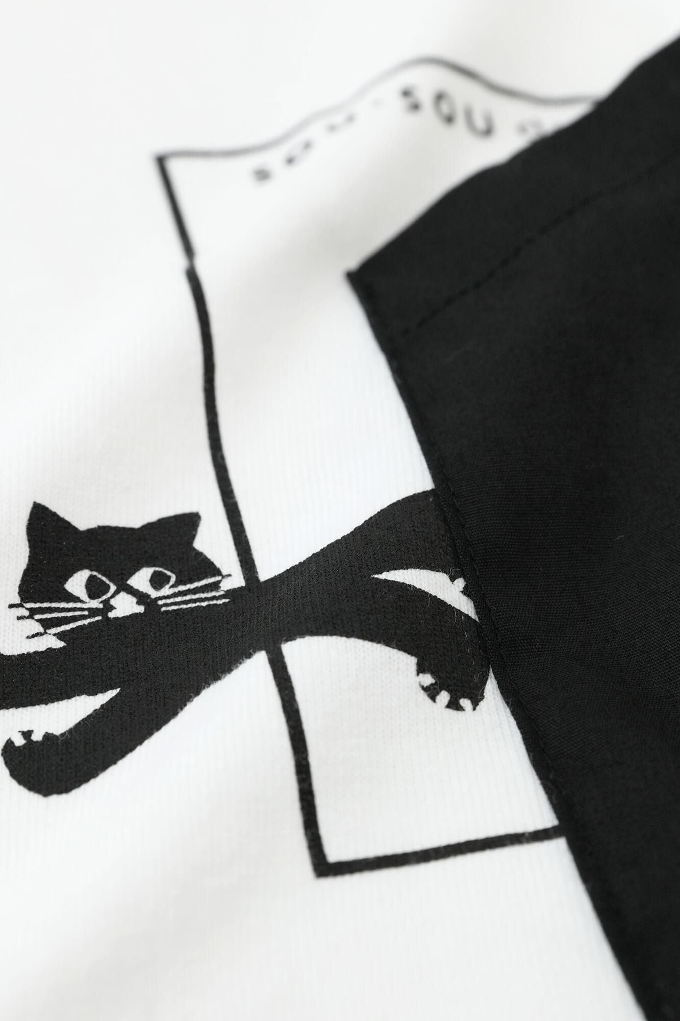 長袖 escape ポケットTシャツ[5.6]／ホワイト