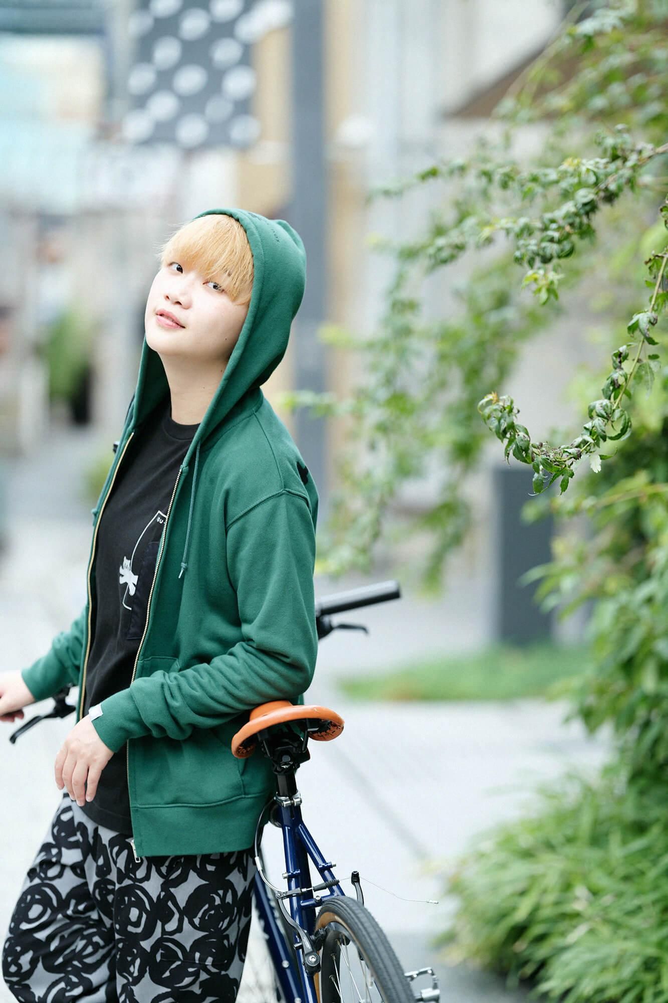 長袖 escape ポケットTシャツ[5.6]／ブラック