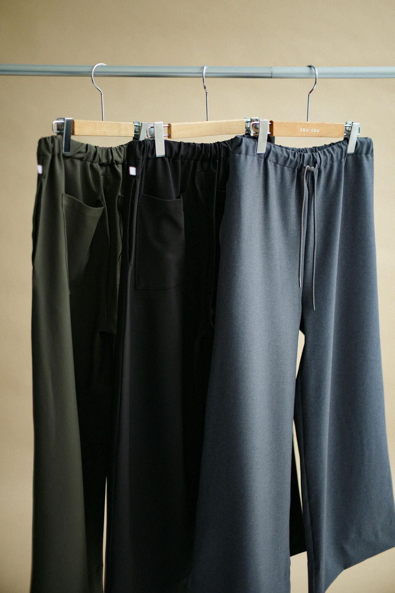 2WAY Stretch Twill Wide Pants / Olive Green