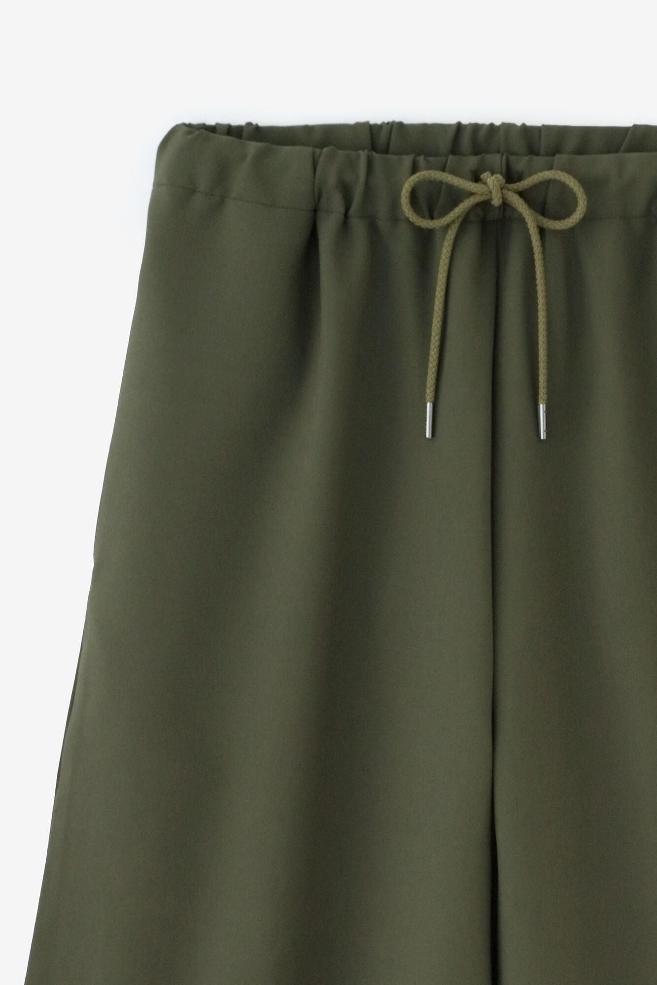 2WAY Stretch Twill Wide Pants / Olive Green