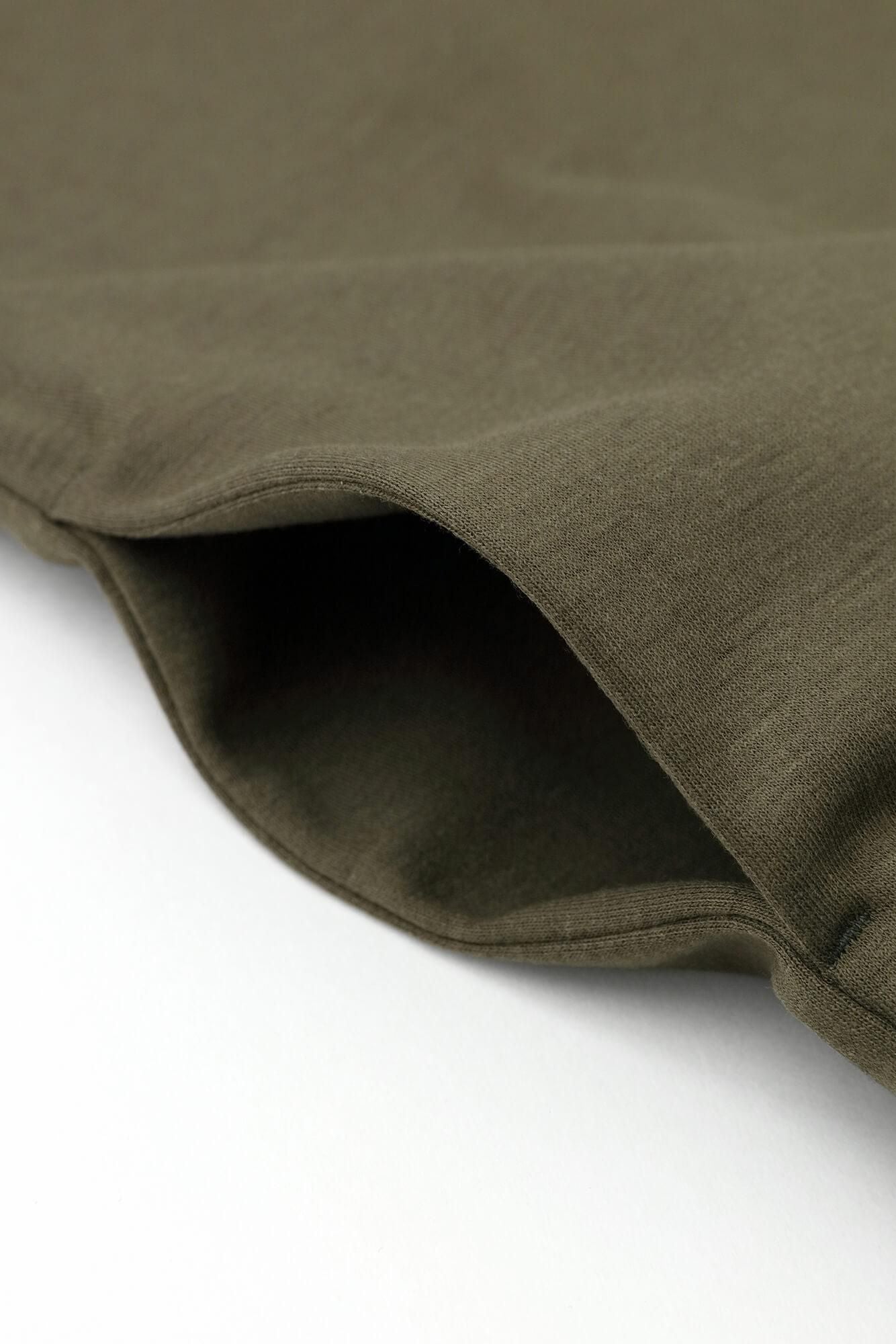 Wool Blend Ponte Fabric Boat Neck L/S One-piece Dress / Brownish Olive Green