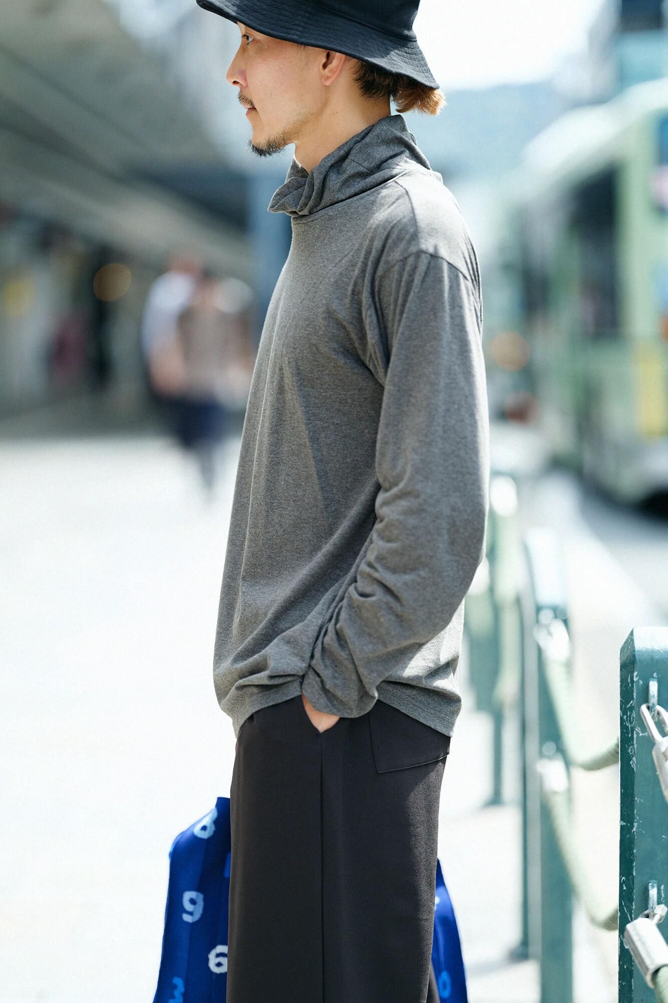 Twist Turtle Neck Shirt L/S / Grey Ink