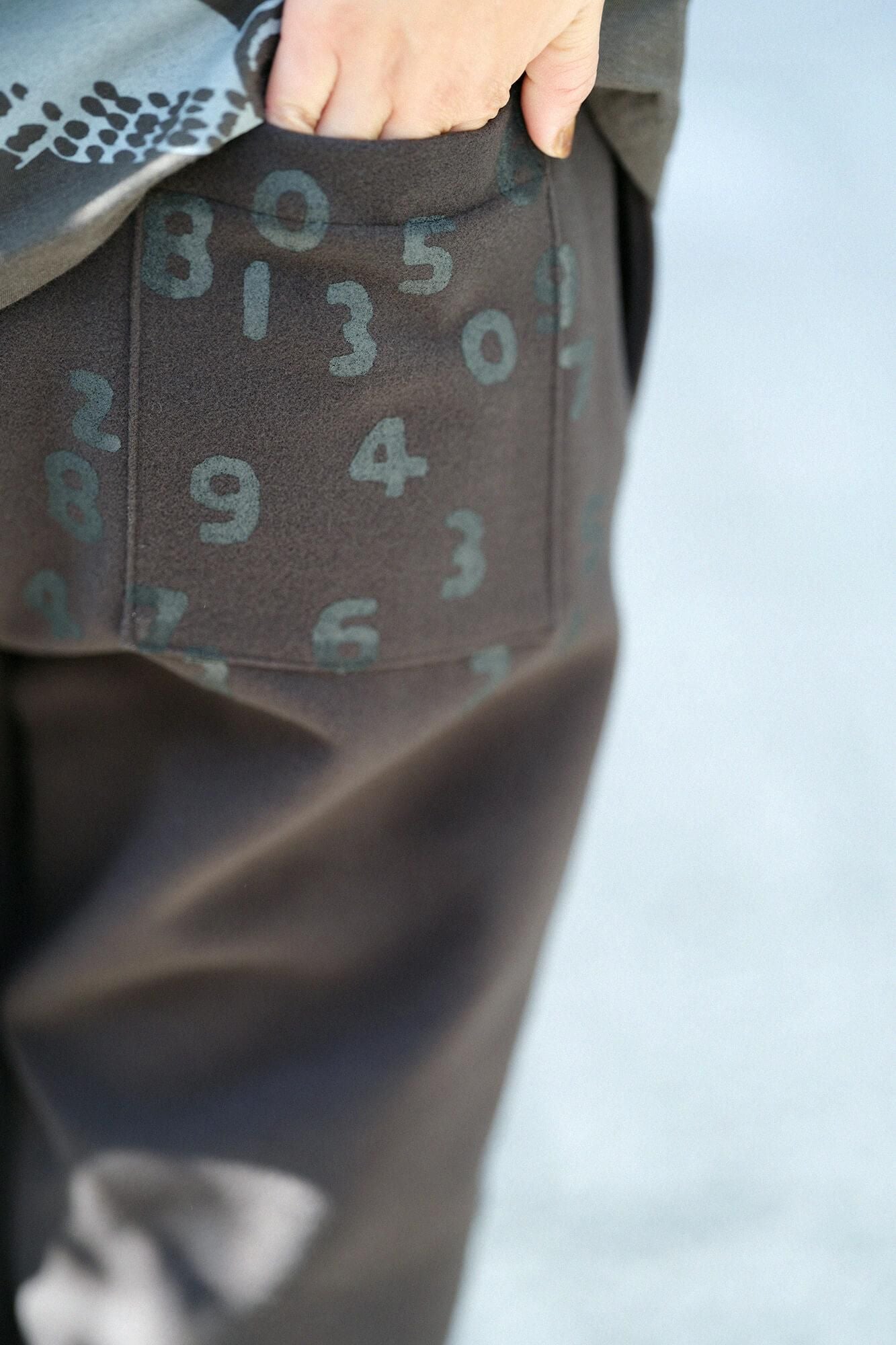 Melton Easy Tapered Pants / Dark Grey