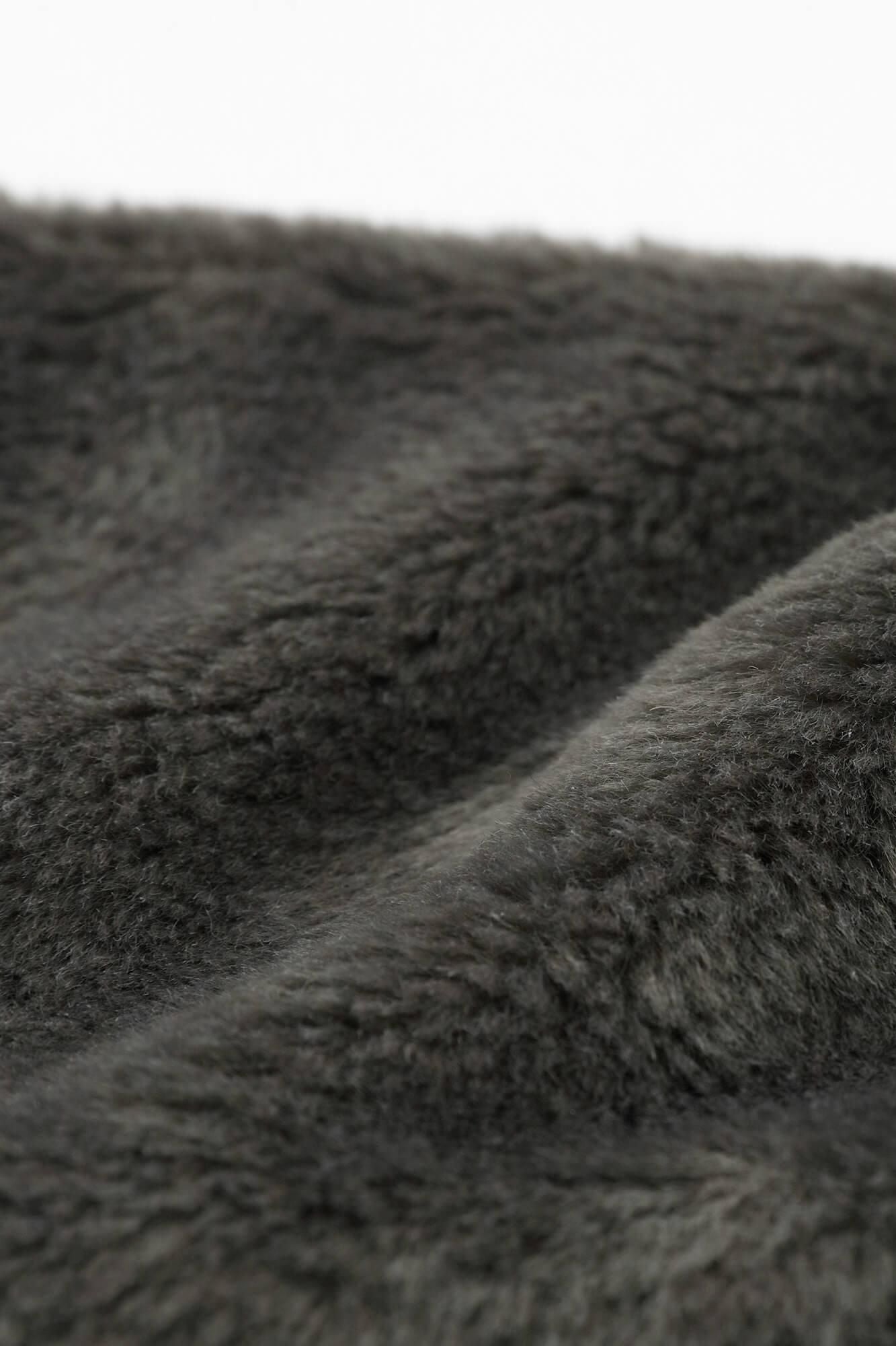 【net limited】Melton High-neck Blouson / Dark Grey × SO-SU-U