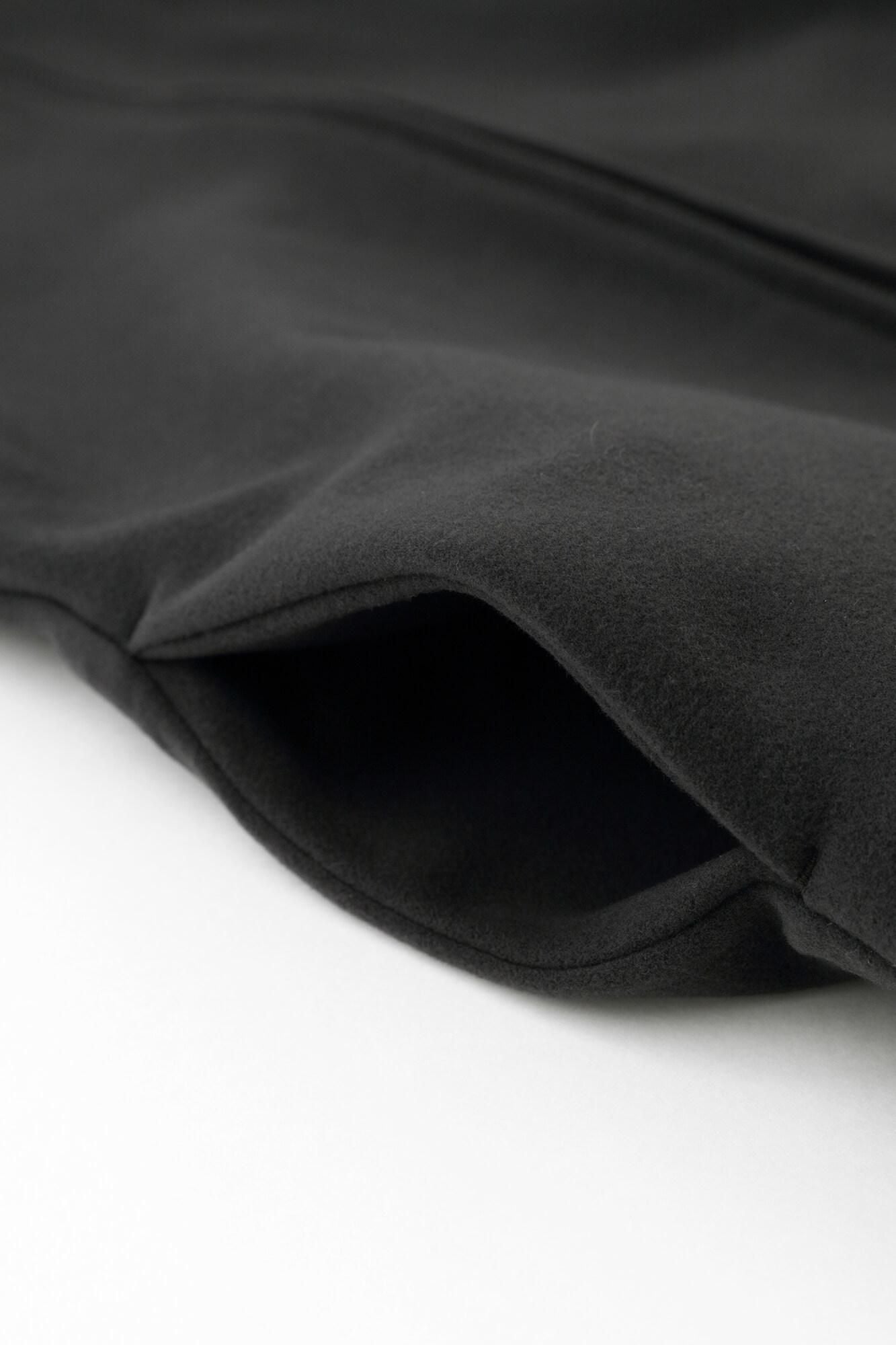 【net limited】Melton High-neck Blouson / Dark Grey × SO-SU-U