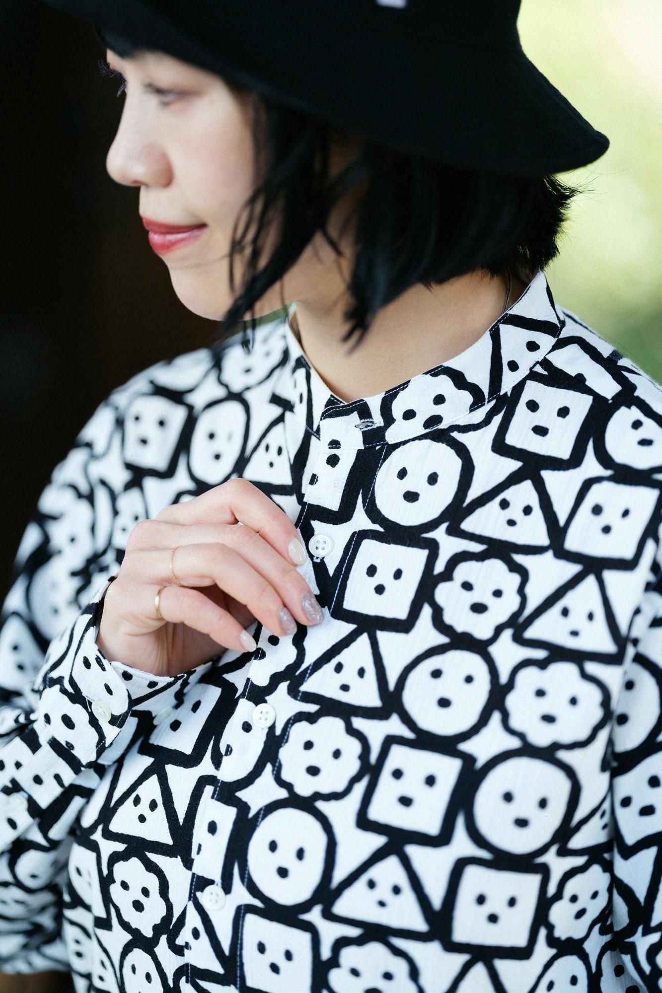 高島縮棉 20/20 立領長袖襯衫 sp／大家