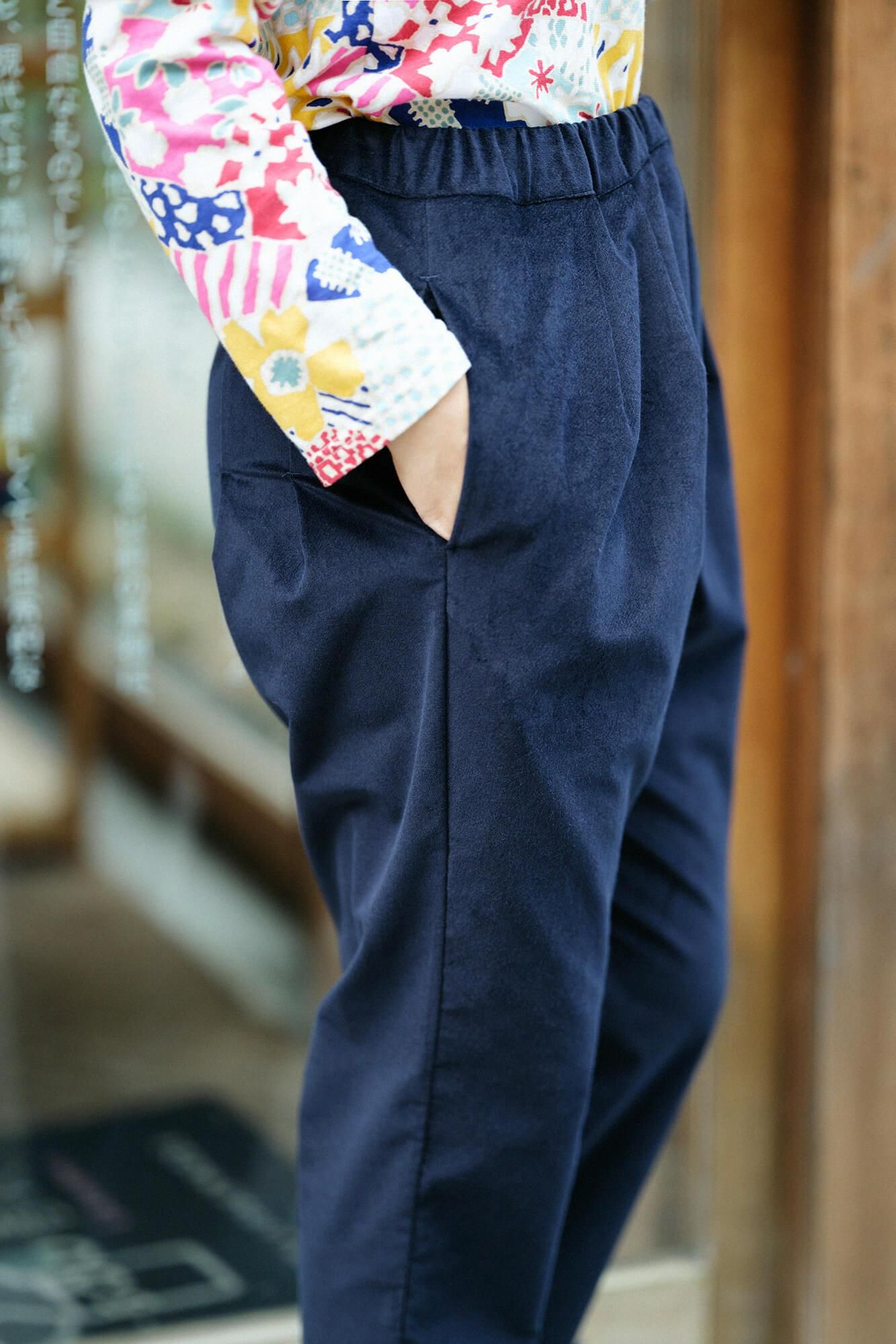 [仅在网上发售] Shin Velveteen Nino Hida Thin Monpe/Shinkon