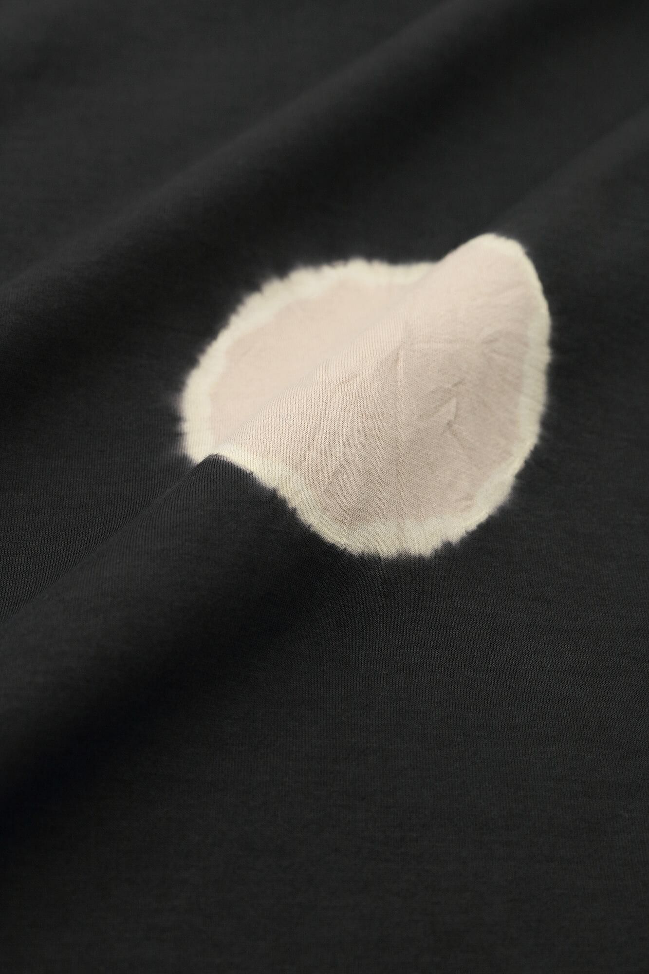 田端紮染 細內抓毛 長風靡 抜衣紋／大圓點 墨色×白茶