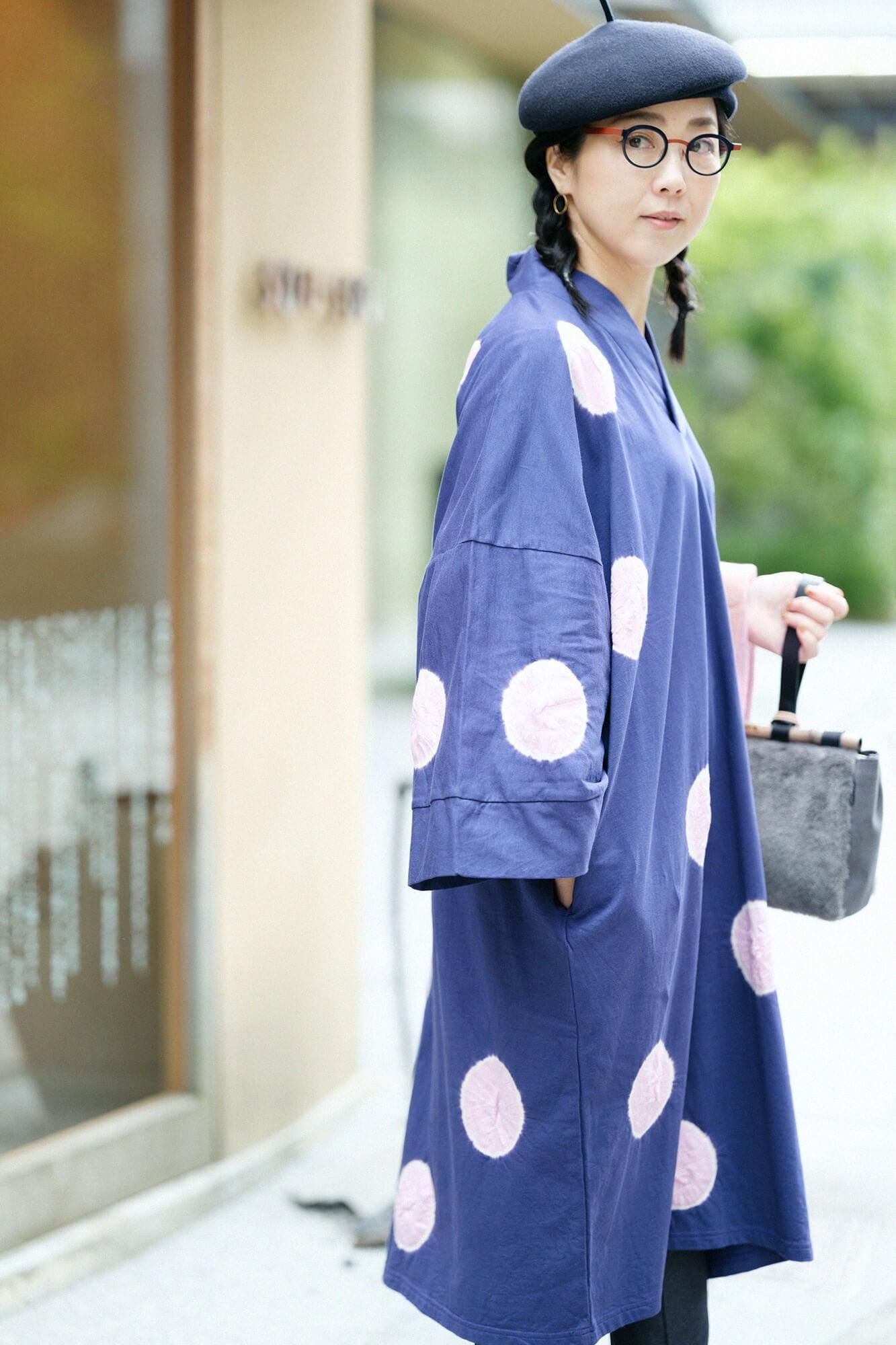 SOU・SOU 長風靡 抜衣紋 “和デザインのチュニック” 女Fサイズ 長丈 長風靡 抜衣紋