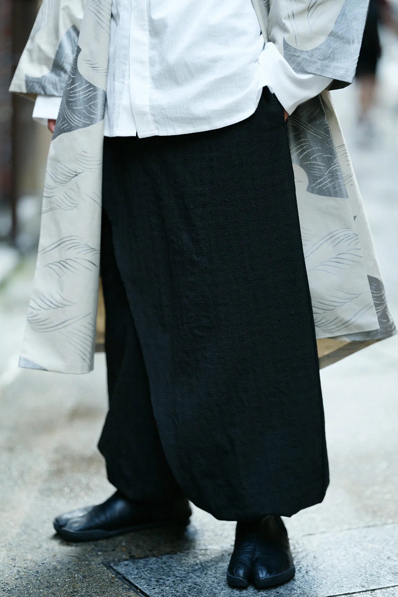 【net limited】Imported Combed Yarn (ha minds old time with lei So-mo ) Wrap Harem Pants (taka Mikan Skirt lei Pants and Skirts ) / Ink Black)