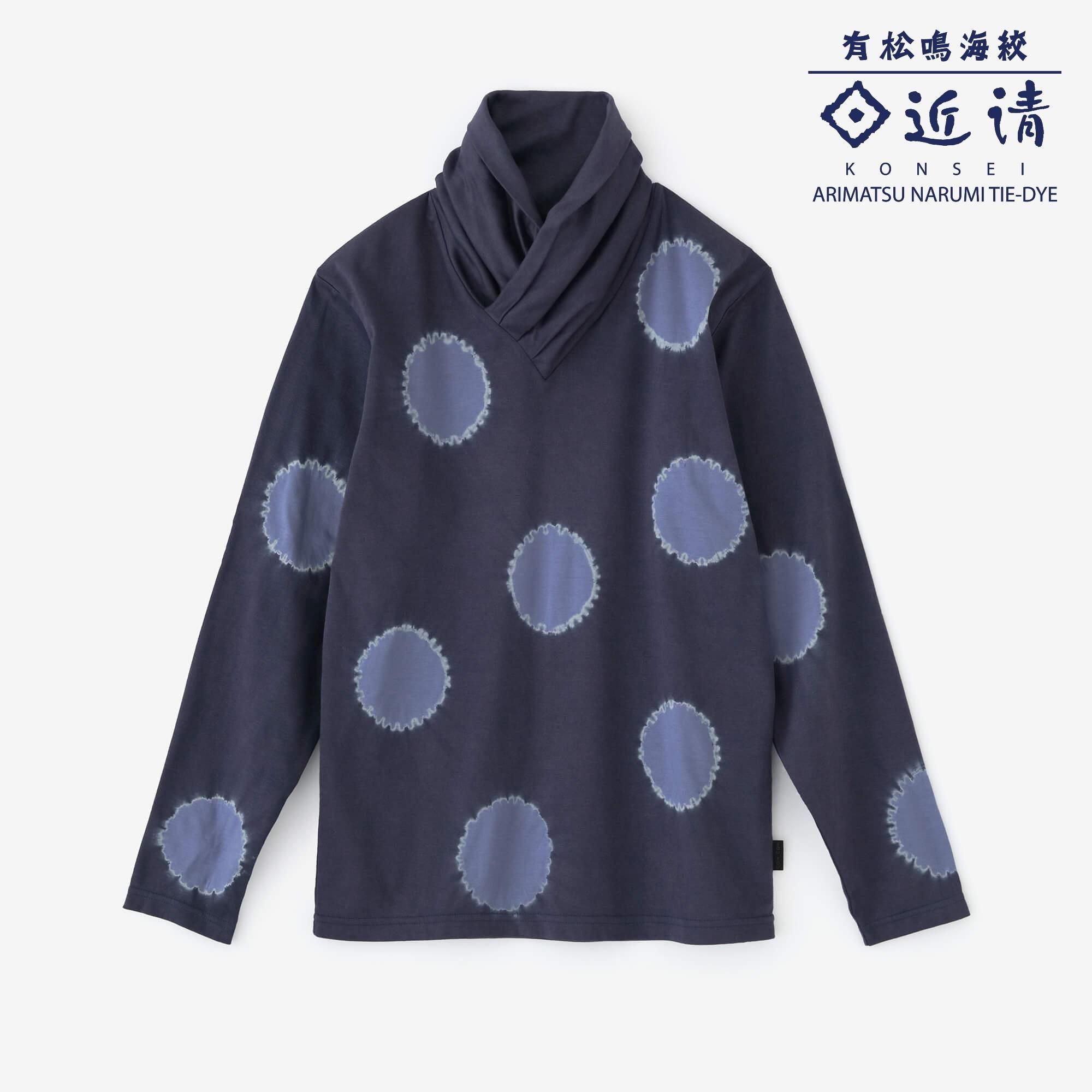 近清絞り 両面編（りょうめんあみ） 衿巻ジバン／水玉大（みずた