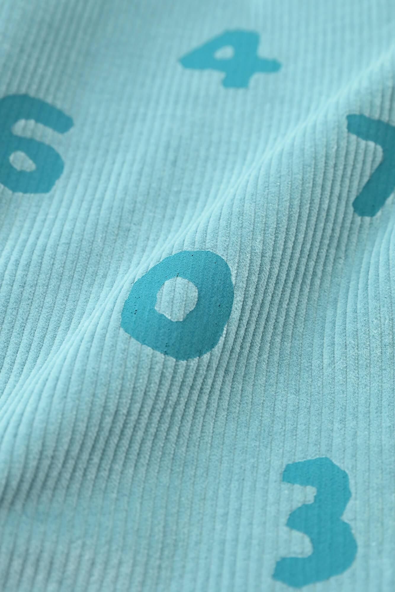 ●燈芯絨 圓弧袖貫頭衣／SO-SU-U 十數 淡藍色