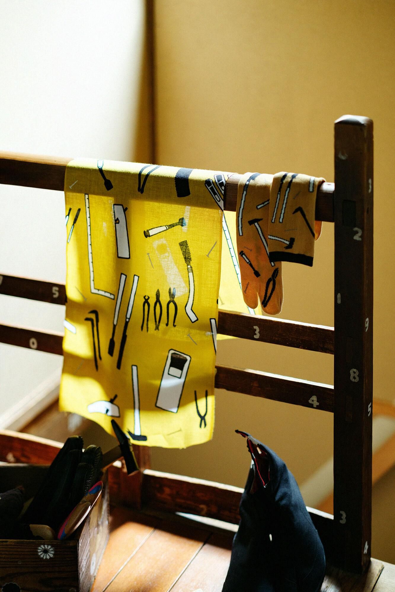 伊勢木綿 textile手ぬぐい／大工道具（だいくどうぐ）