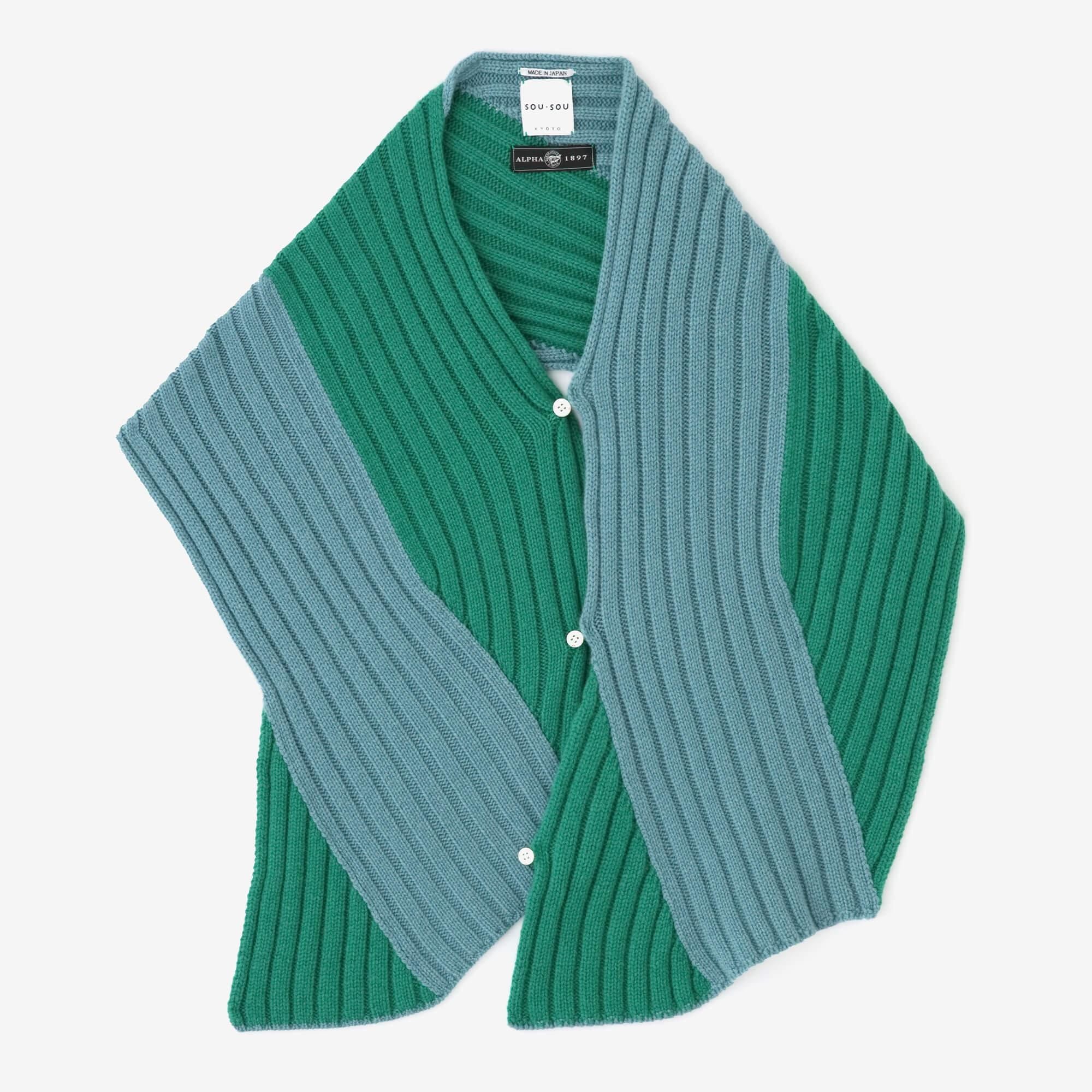 [Réservation] SOU・SOU×ALPHA Cashmere Karesansui Somenagashi/Mizuasagi×Rokushoiro (*Expédition prévue vers le 25 novembre)