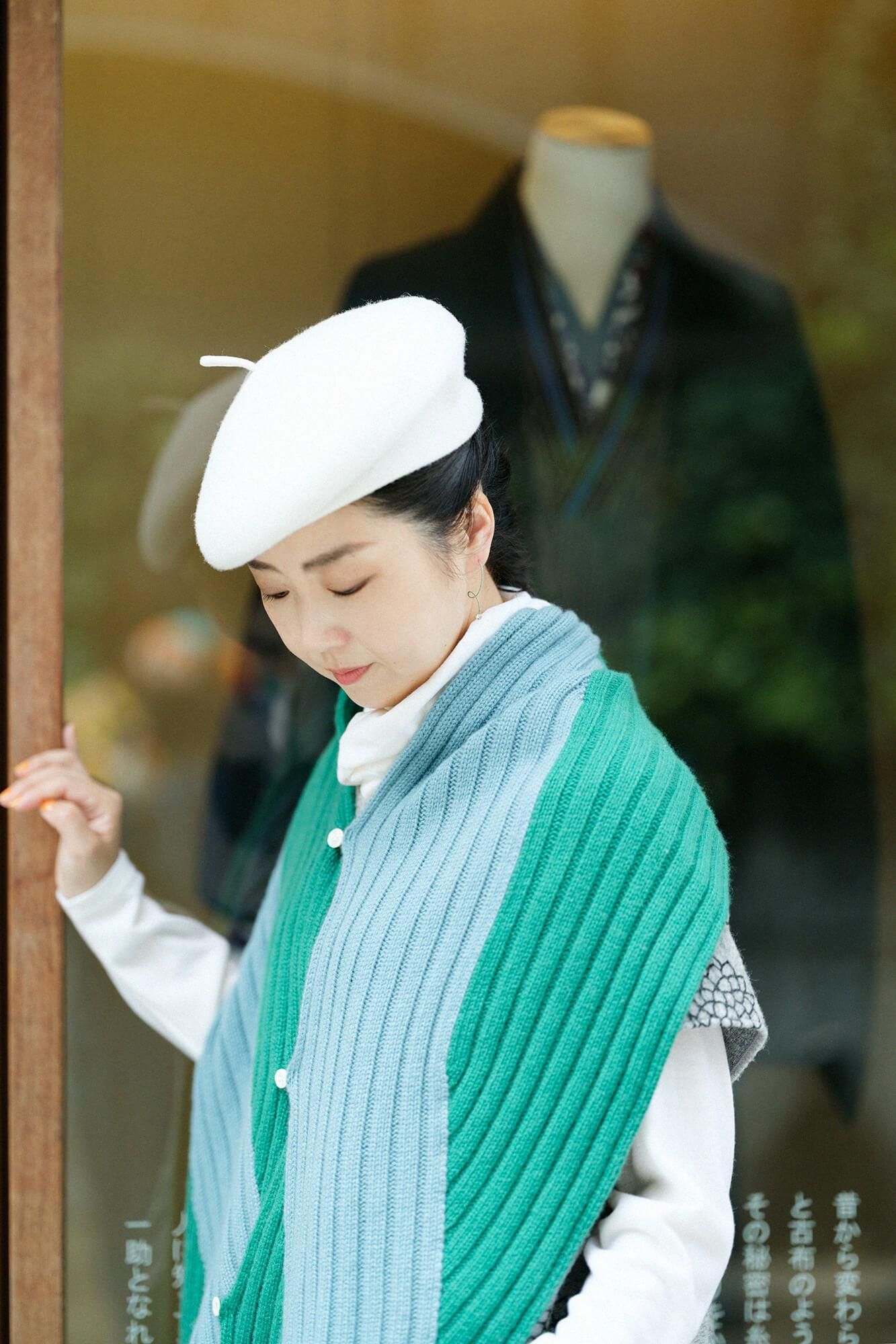 予約】SOU・SOU×ALPHA カシミヤ 枯山水（かれさんすい） 染流し（そめ