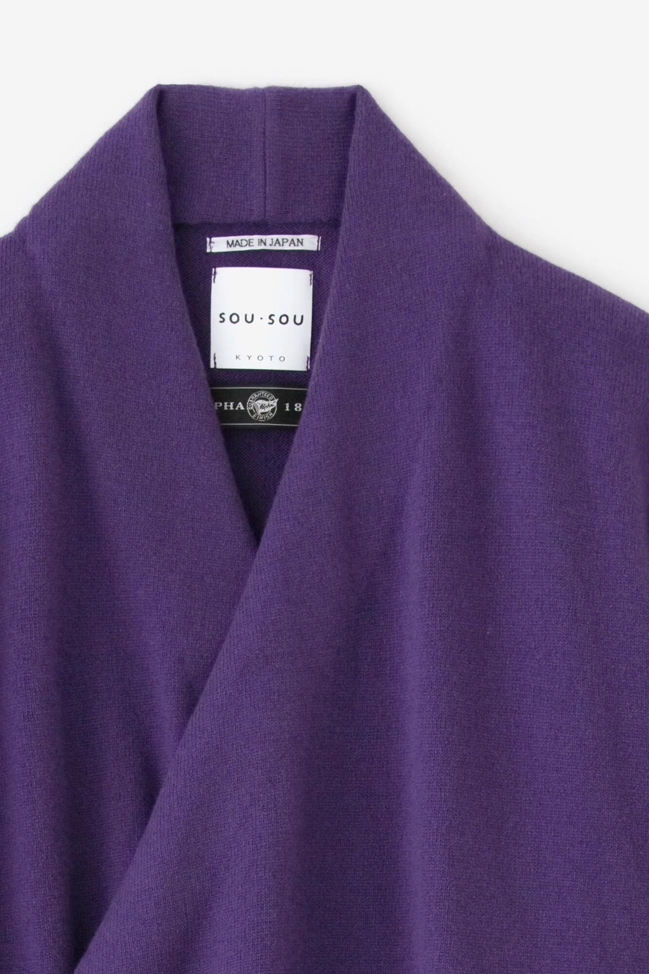 [预约]SOU・SOU×ALPHA 羊绒异袖领子/江户紫色素体（*预定11月25日左右发货）