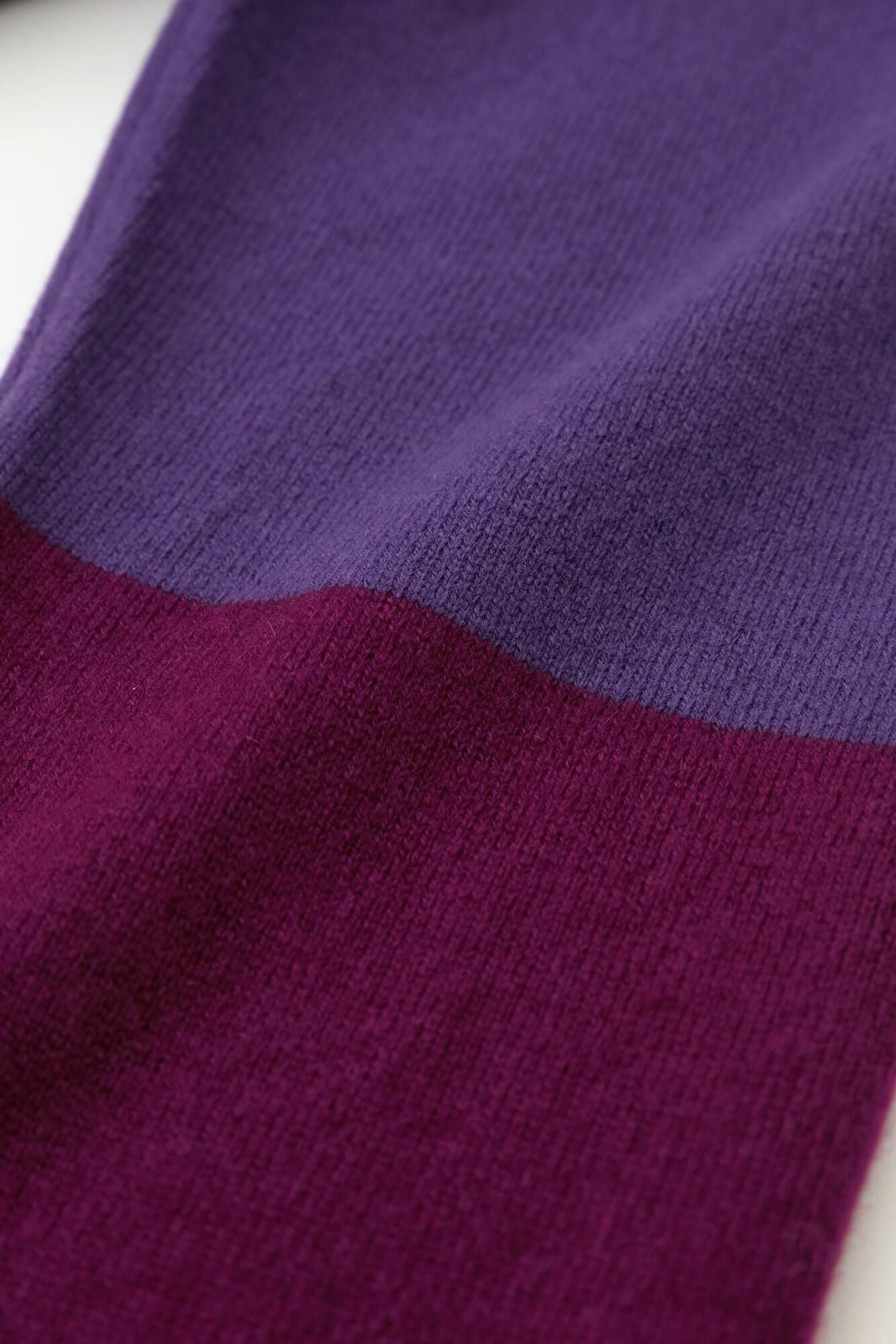 [预约]SOU・SOU×ALPHA 羊绒异袖领子/江户紫色素体（*预定11月25日左右发货）