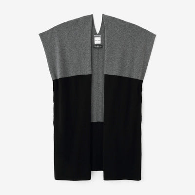 SOU・SOU× 알파 캐시미어 혼합 직사각형 원피스(Choho Ikei)후타츠미 Gumi/Mokuzumi (Mokuzumi) x검은색