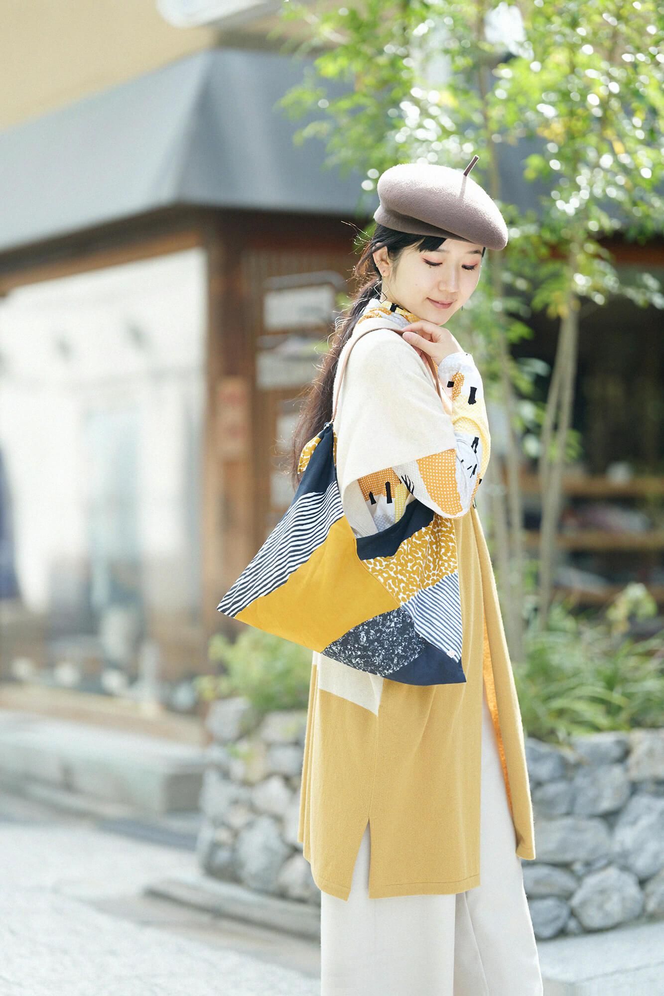 [预约]SOU・SOU×ALPHA 羊绒混纺 长方形服装 (Futatsumi) 配对 (Kumi)/Amairo (Amairo)