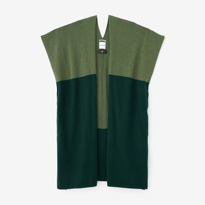 SOU・SOU× 알파 캐시미어 혼합 직사각형 원피스(Choho Ikei)후타츠미 Gumi/Moss Color X Chitose Green