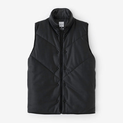 人造皮革 陣羽織夾棉 附裡襯／黑色