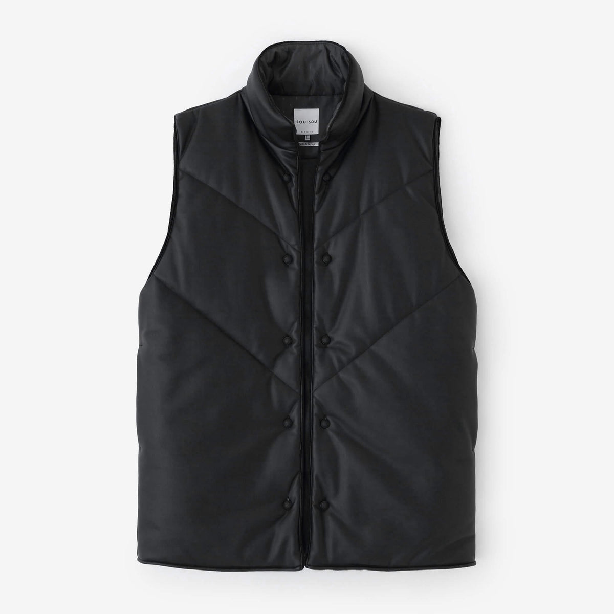 フェイクレザー 陣羽織（じんばおり） 中綿袷（なかわたあわせ