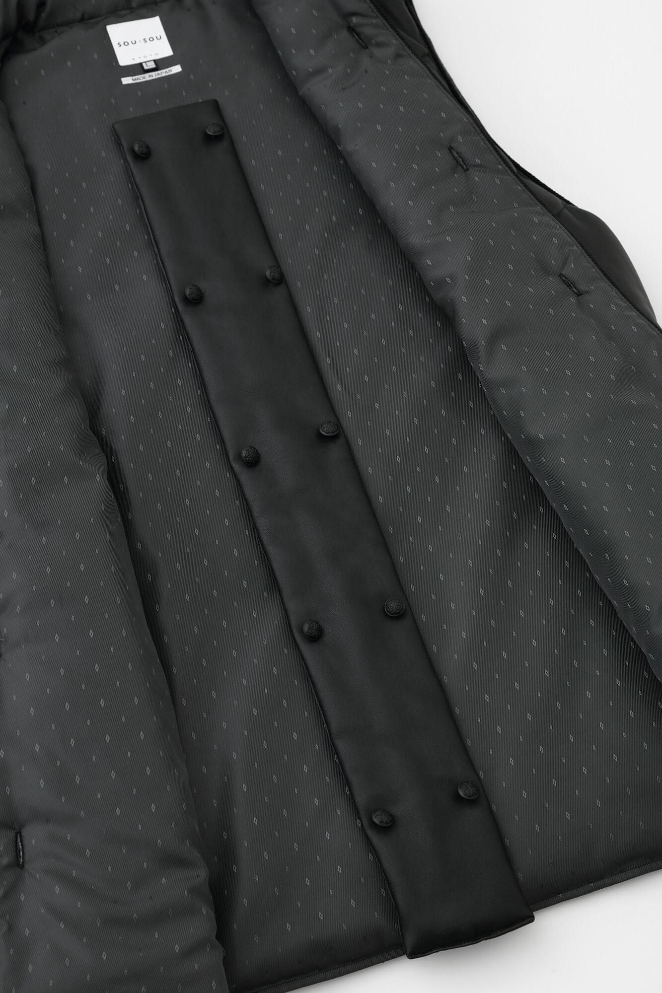 フェイクレザー 陣羽織（じんばおり） 中綿袷（なかわたあわせ