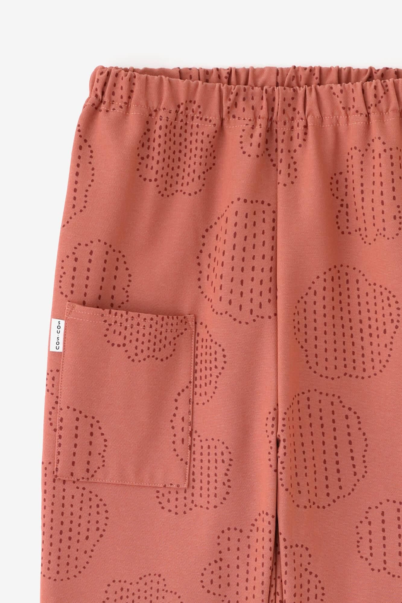 【官網限定】細起毛 斜紋織 窄版細腿褲／青花 珊瑚朱紅